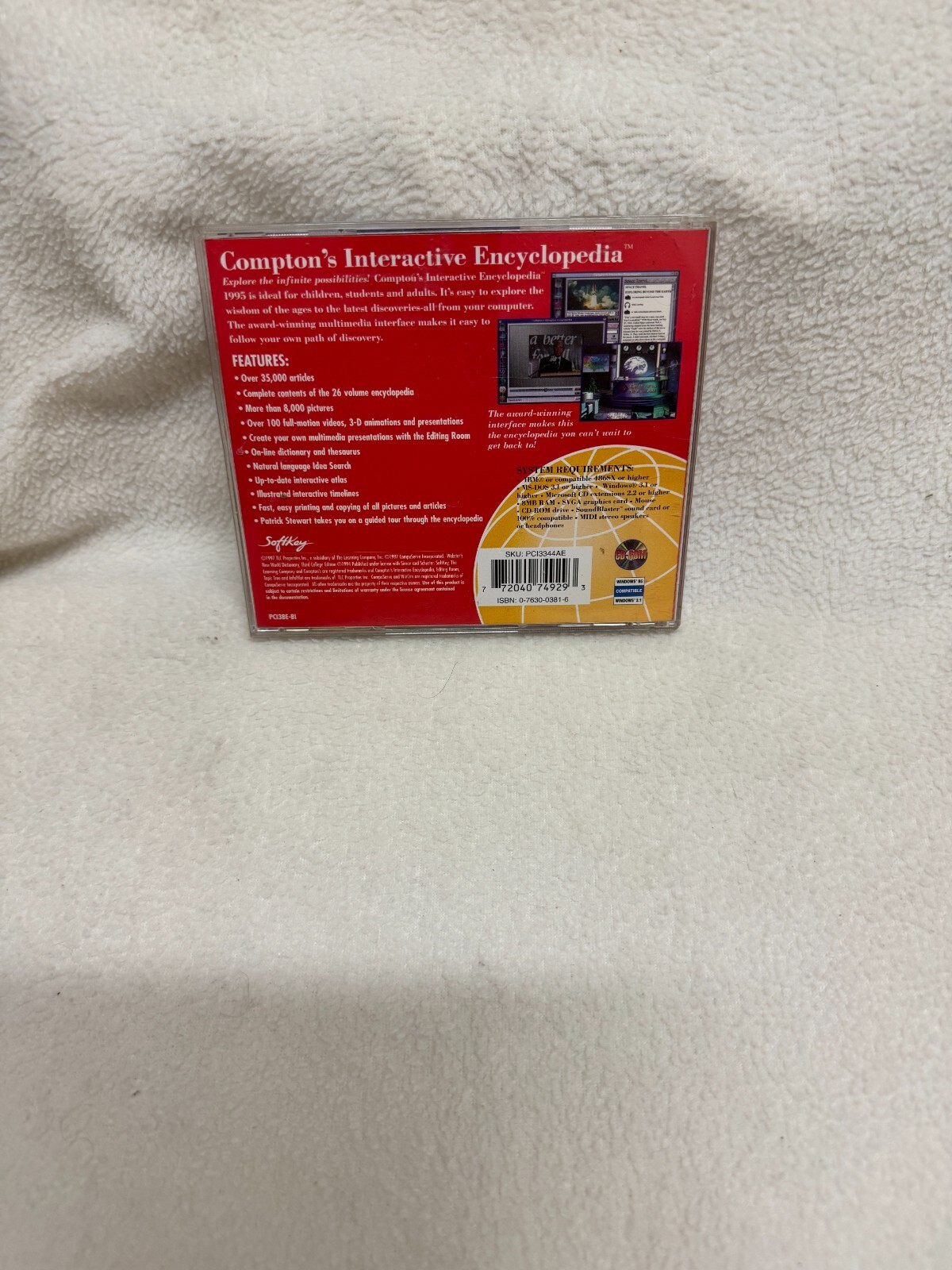 Compton's Interactive Encyclopedia (1995 Edition, CD-ROM) For Windows -USED
