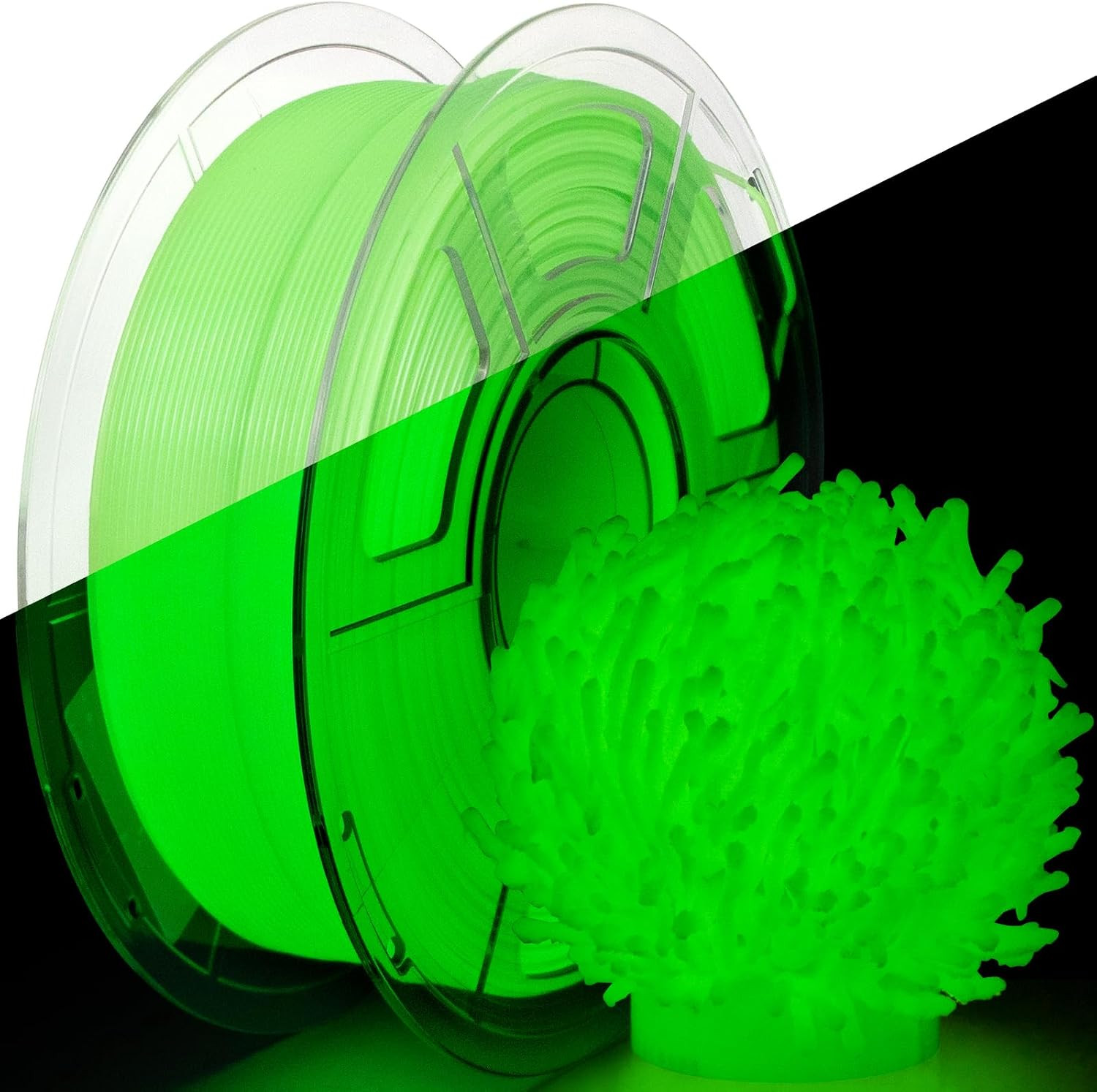 Glow in the Dark PETG 3D Printer Filament 1.75Mm Green 1Kg