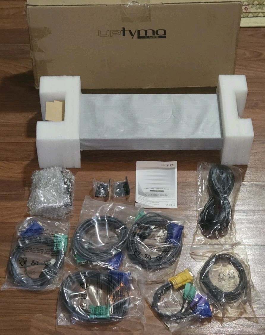 NEW UPG / UPtyma KVM SWITCH 8-PORT USB or PS/2 - Rackmount/Desktop model UP113A