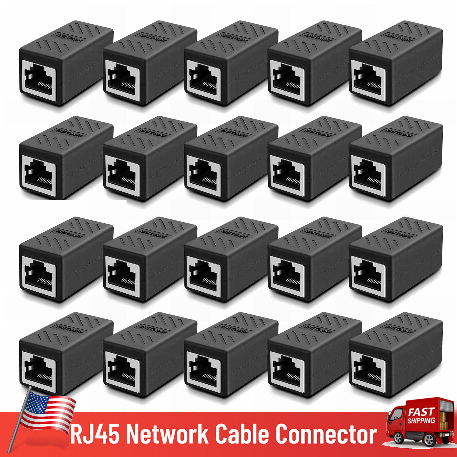 RJ45 Inline Coupler For Cat7 Cat6 Cat5e Connectors LAN Network Cable Adapter Lot