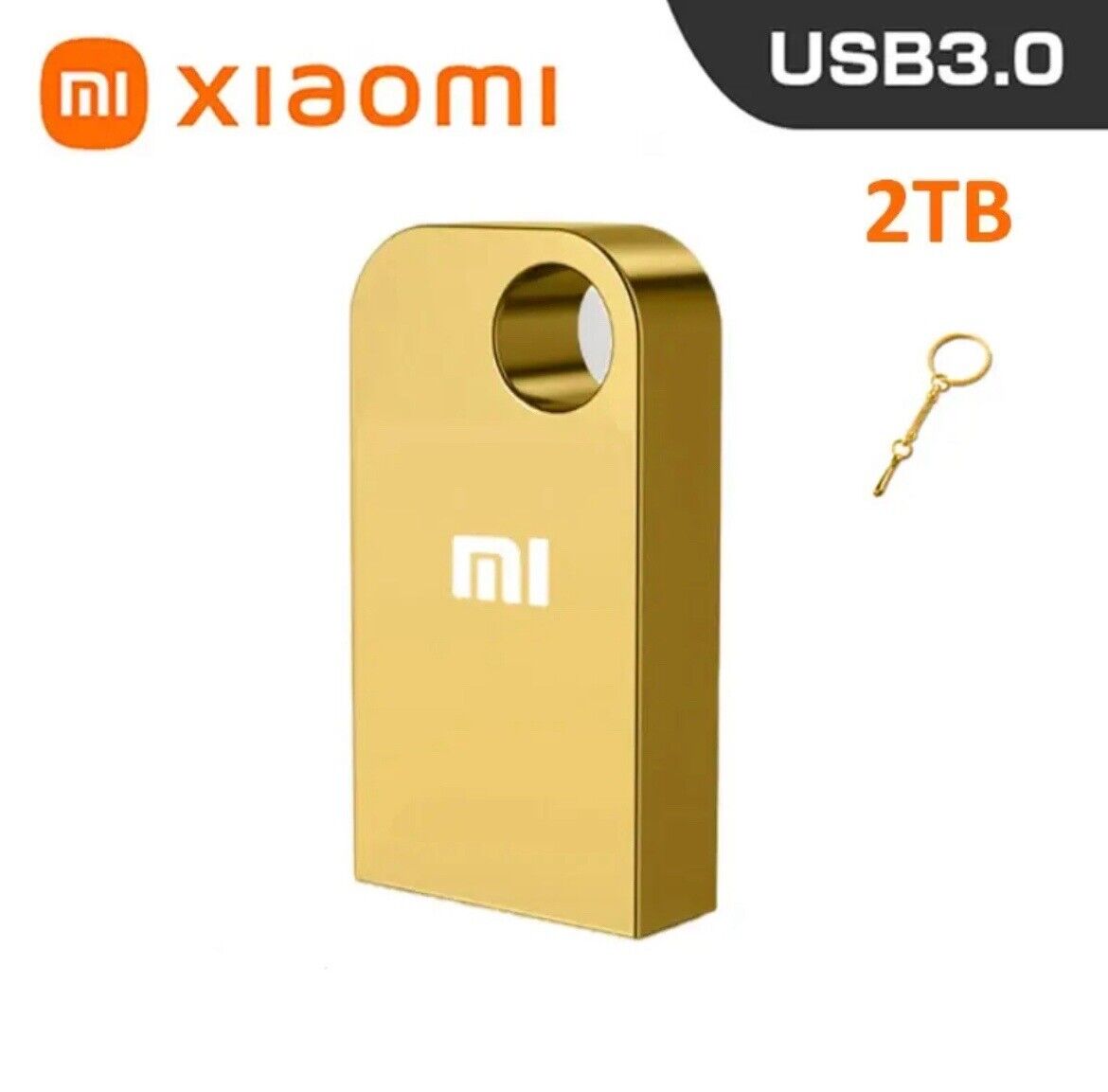 Xiaomi Pen Drive Gold USB 2TB Storage Portable Memory Waterproof USB3.0 USA