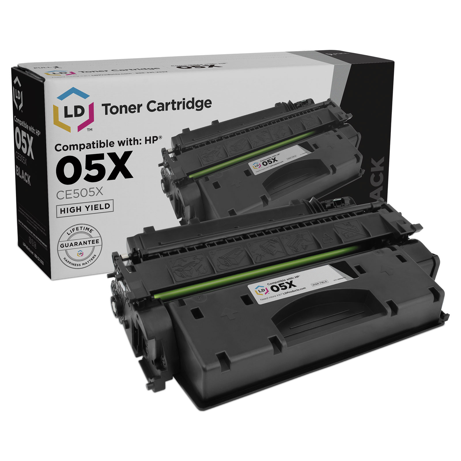 Compatible Toner Cartridge Replacements for HP 05X CE505X (Black, 1-Pack)