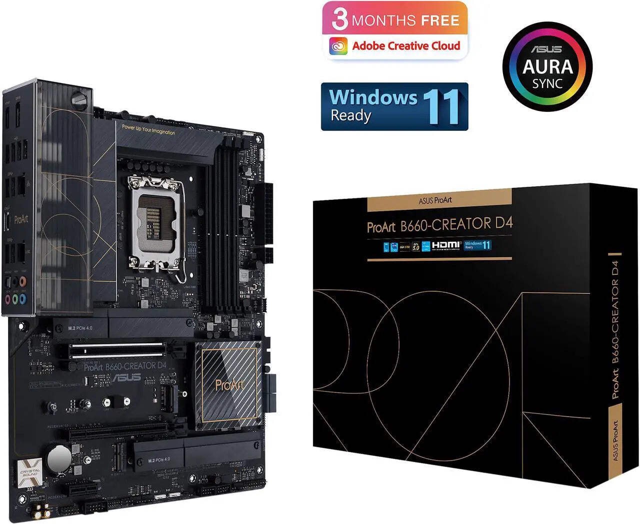 ASUS ProArt B660 Creator D4 Intel LGA 1700 ATX Motherboard - Brand New
