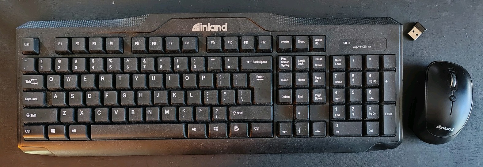 Inland ic210 Wireless  Combo Keyboard and Mouse OPEN BOX