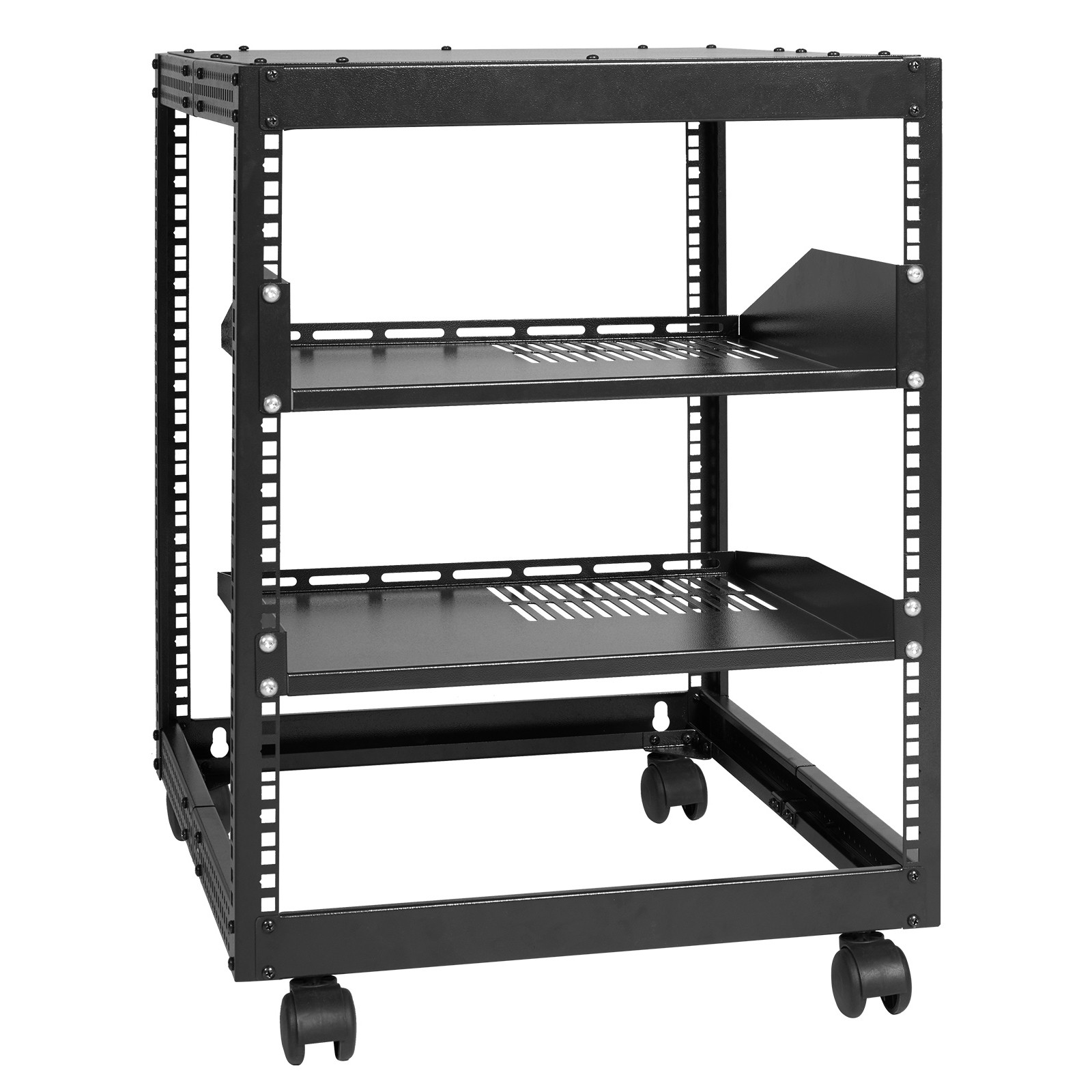 VEVOR 12U 4 Post Open Frame Server Rack Network Enclosure 23''-40'' Adjustable