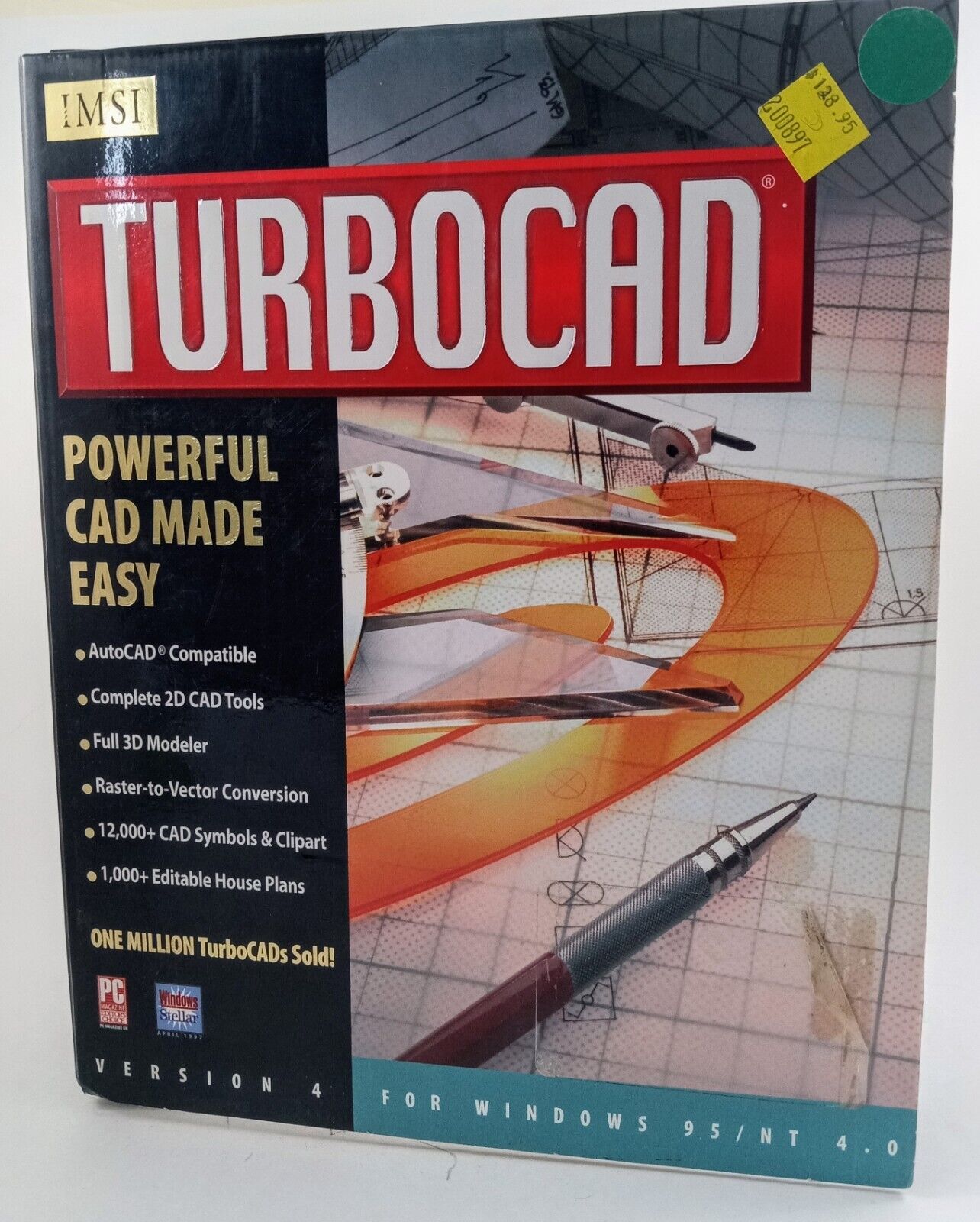 IMSI Turbocad Version 4.0 Books and Original CD with Key