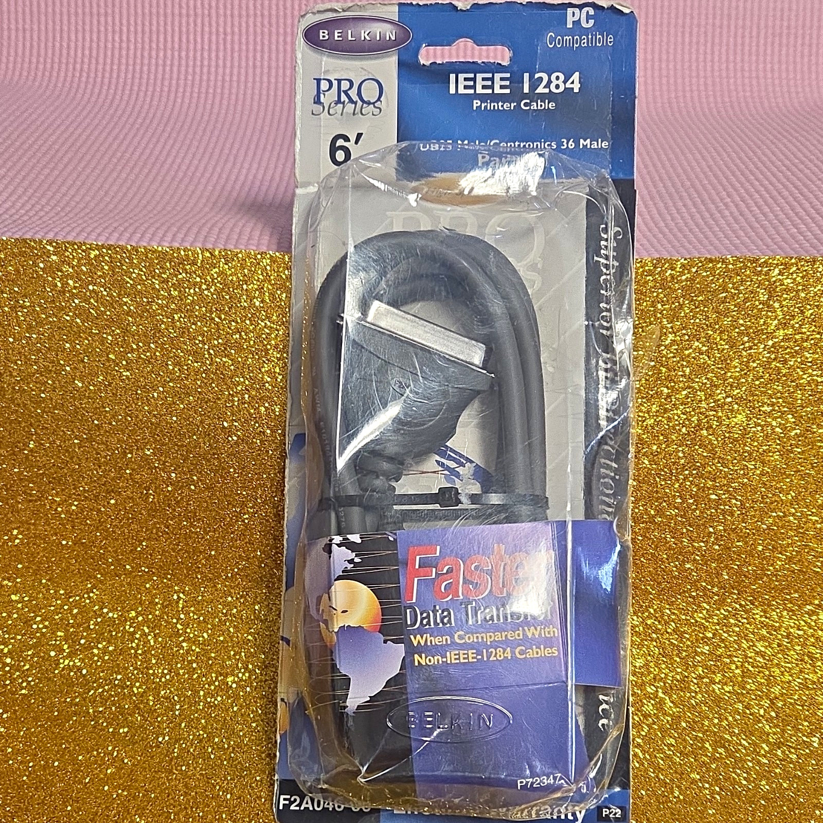 Belkin Pro Series IEEE 1284 DB25 Parallel Male to Male Printer Cable 6ft