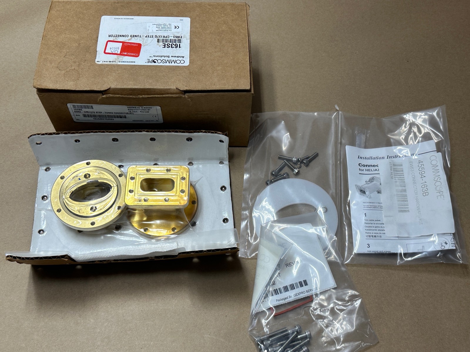 Commscope 163SE Fixed Tuned Connector CPR137G for Elliptical Waveguide 63 EW63