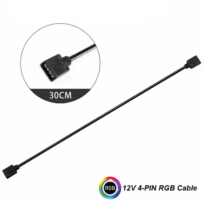 12V 4pin ARGB 5V 3pin Computer PC Case Extension Cable Extended Lead Connector