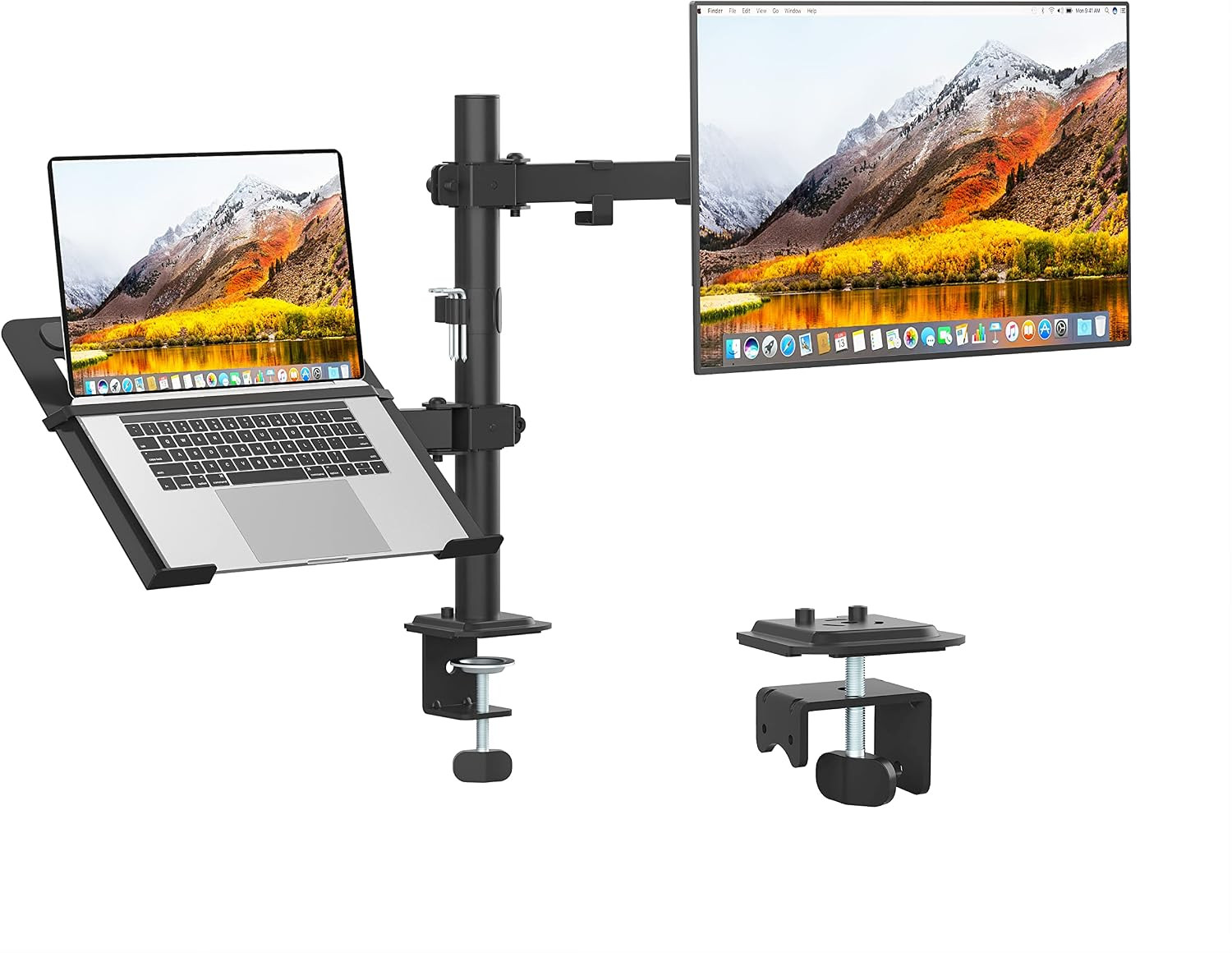 Monitor and Laptop Mount for 13"-27" Screens and Notebook up to 17 Inch