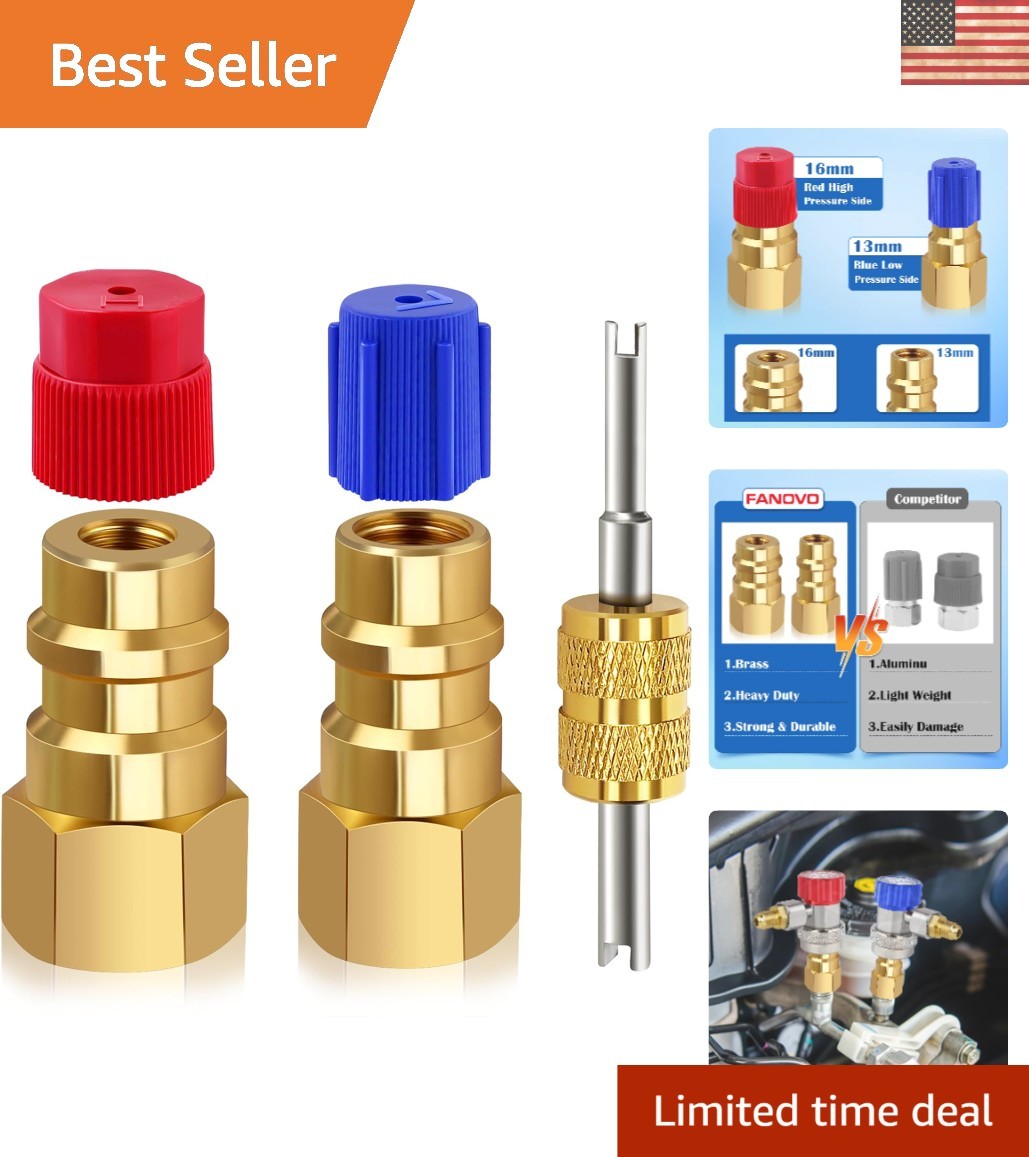 Comprehensive R12 to R134a Conversion Kit - Easy Fit Brass Adapters Included
