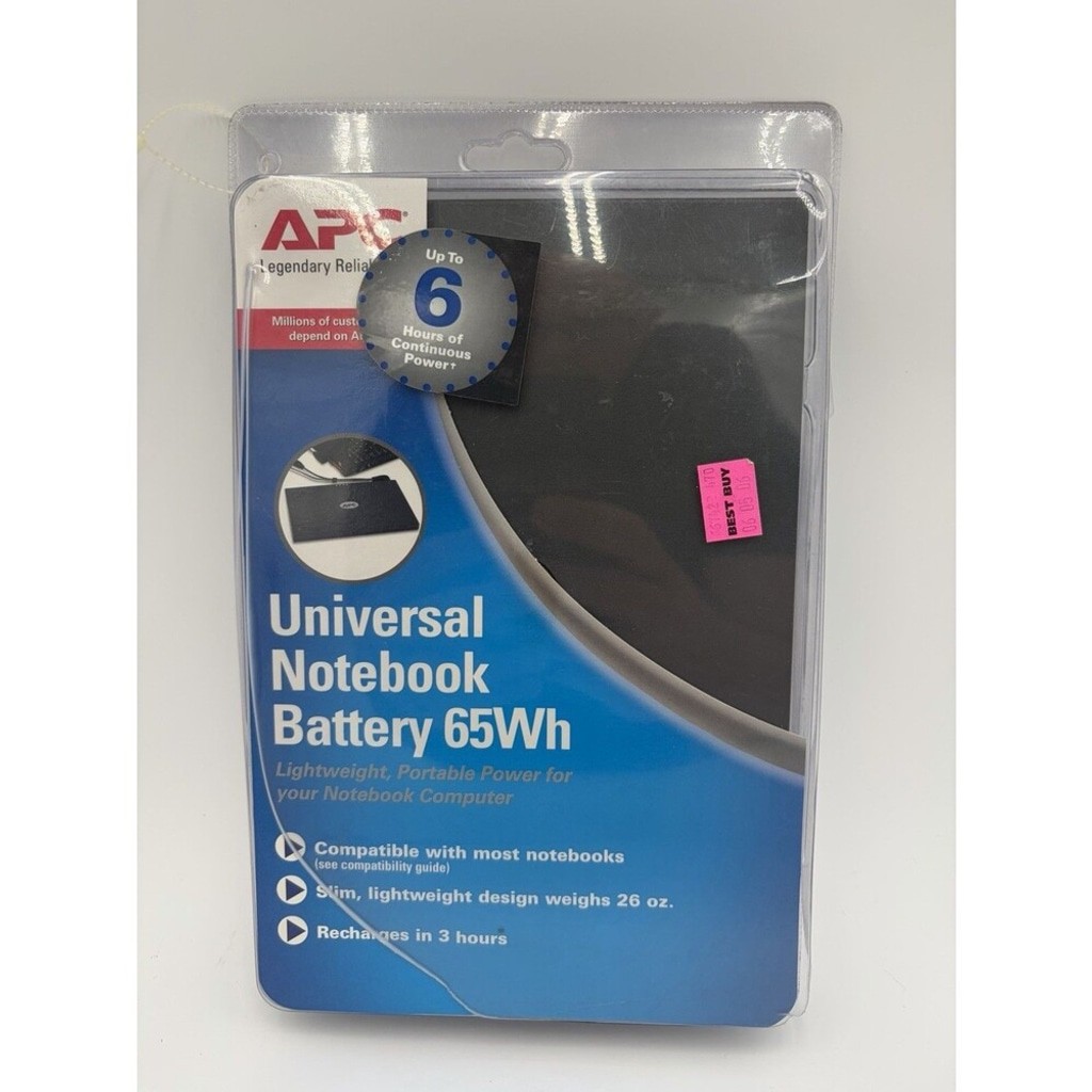 APC UPB60 Universal NOTEBOOK BATTERY 65Wh Open Box Untested Portable Power
