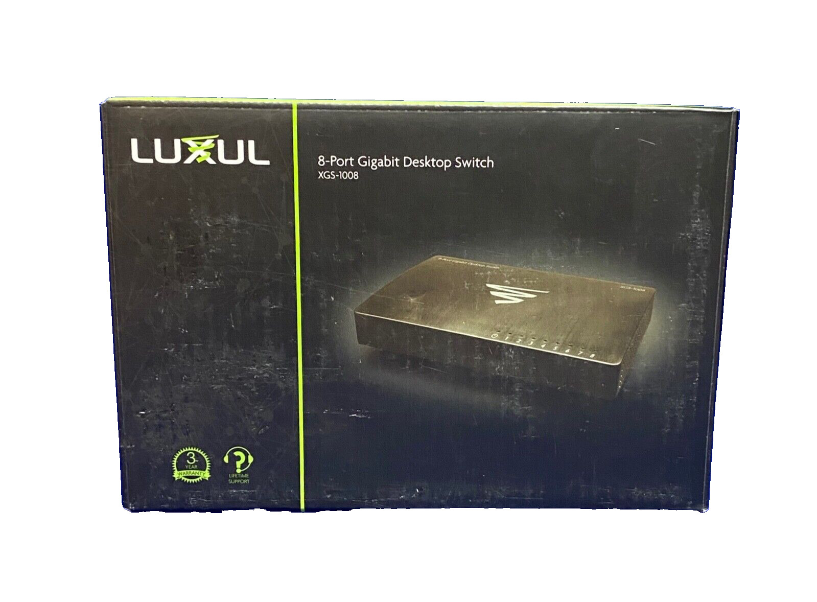 LUXUL XGS-1008 8-Port Gigabit Switch-Original Box-Open Box