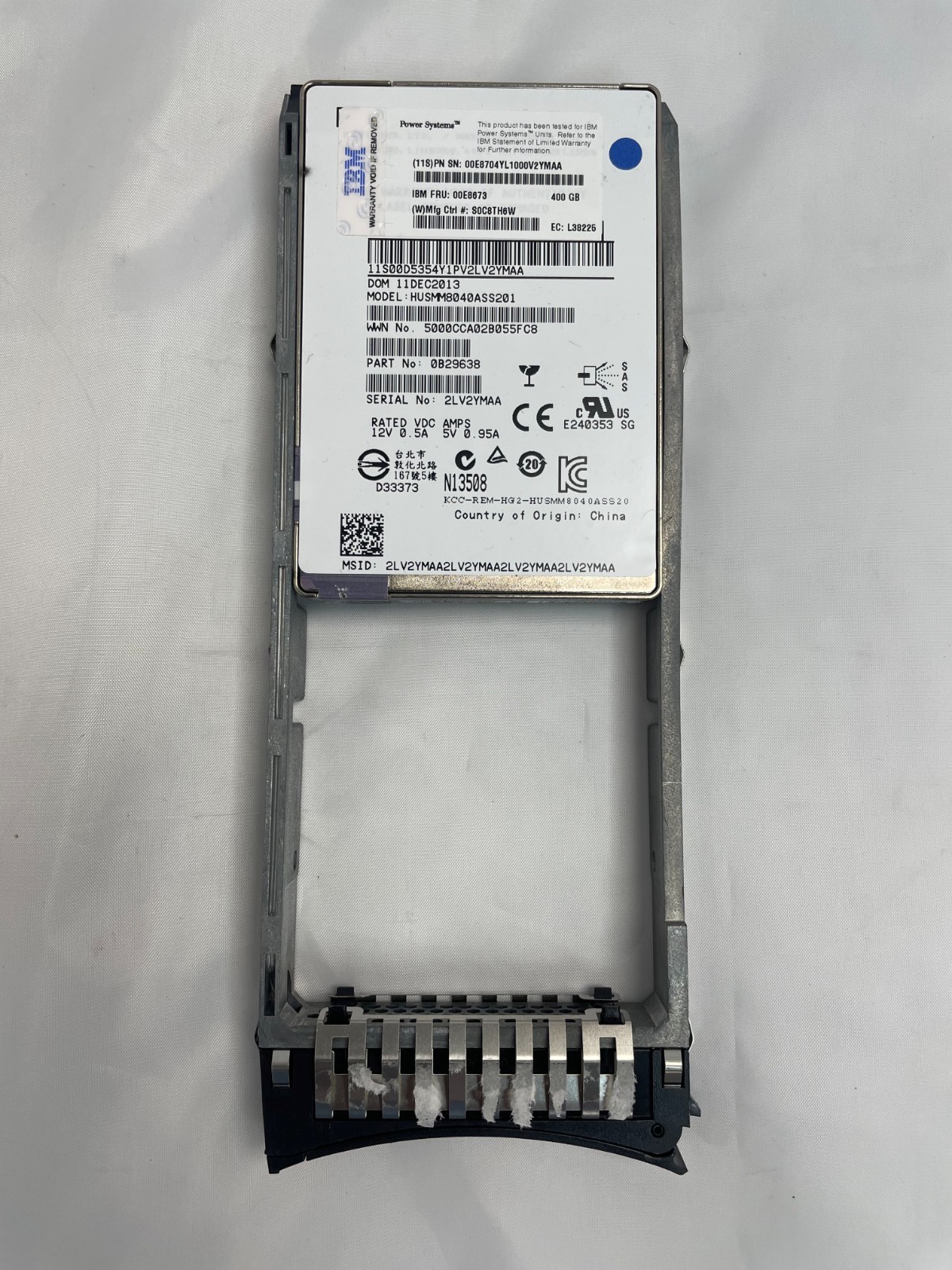 IBM 00E8673 387GB SAS SFF-2 SSD w/eMLC (AIX/Linux) IBM p series, IBM i series