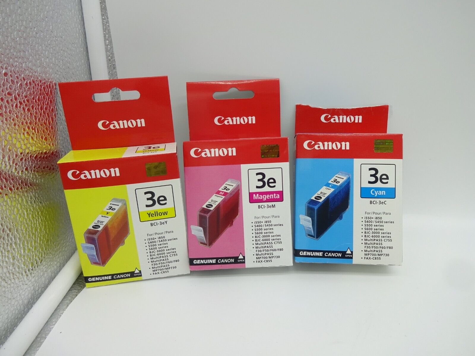 Genuine Canon BCI-3e Color Magenta Yellow Cyan 3 Ink Tank Cartridge Sealed (QP)