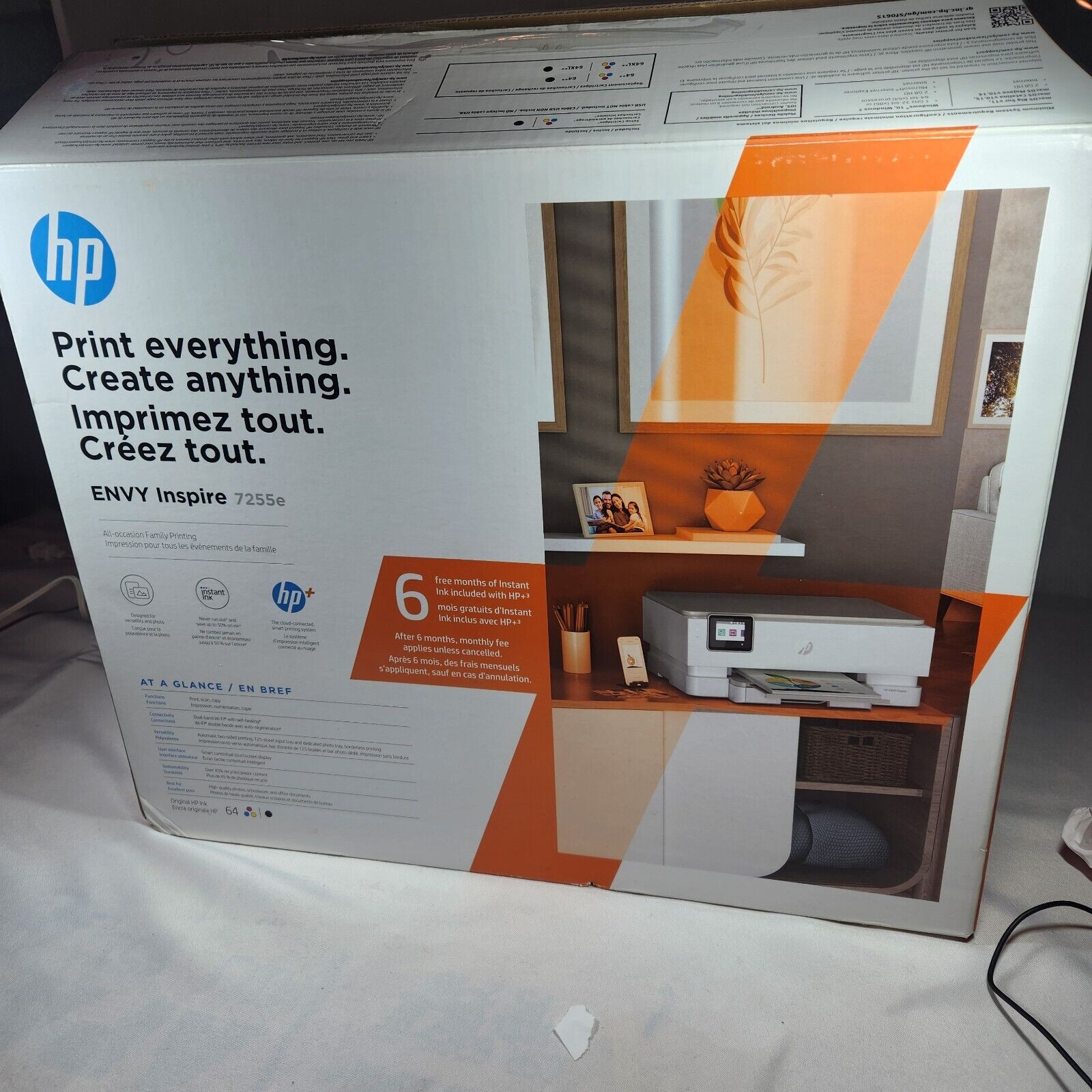 HP ENVY Inspire 7255e All-in-One Inkjet Printer, Color Mobile Print, Copy, Scan