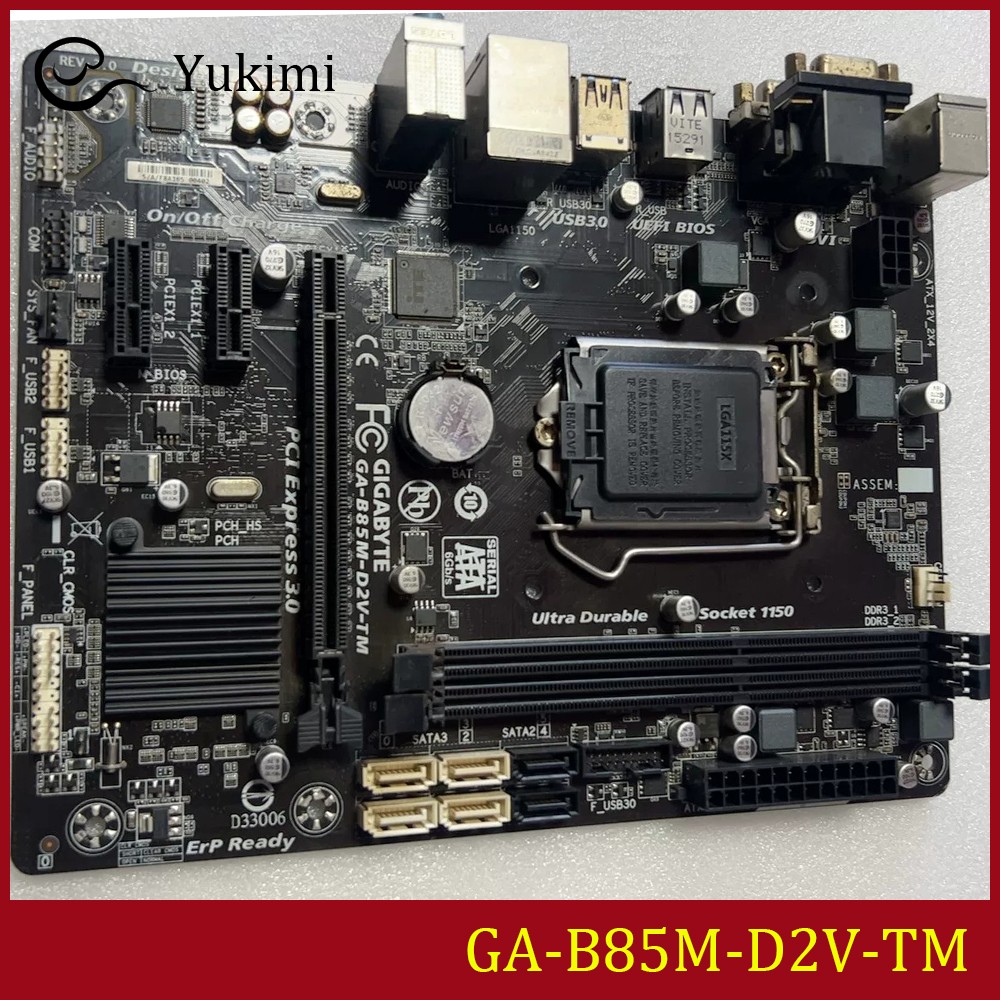 FOR GIGABYTE GA-B85M-D2V-TM DDR3*2 16GB LGA1150 Micro ATX Ｍotherboard Test OK