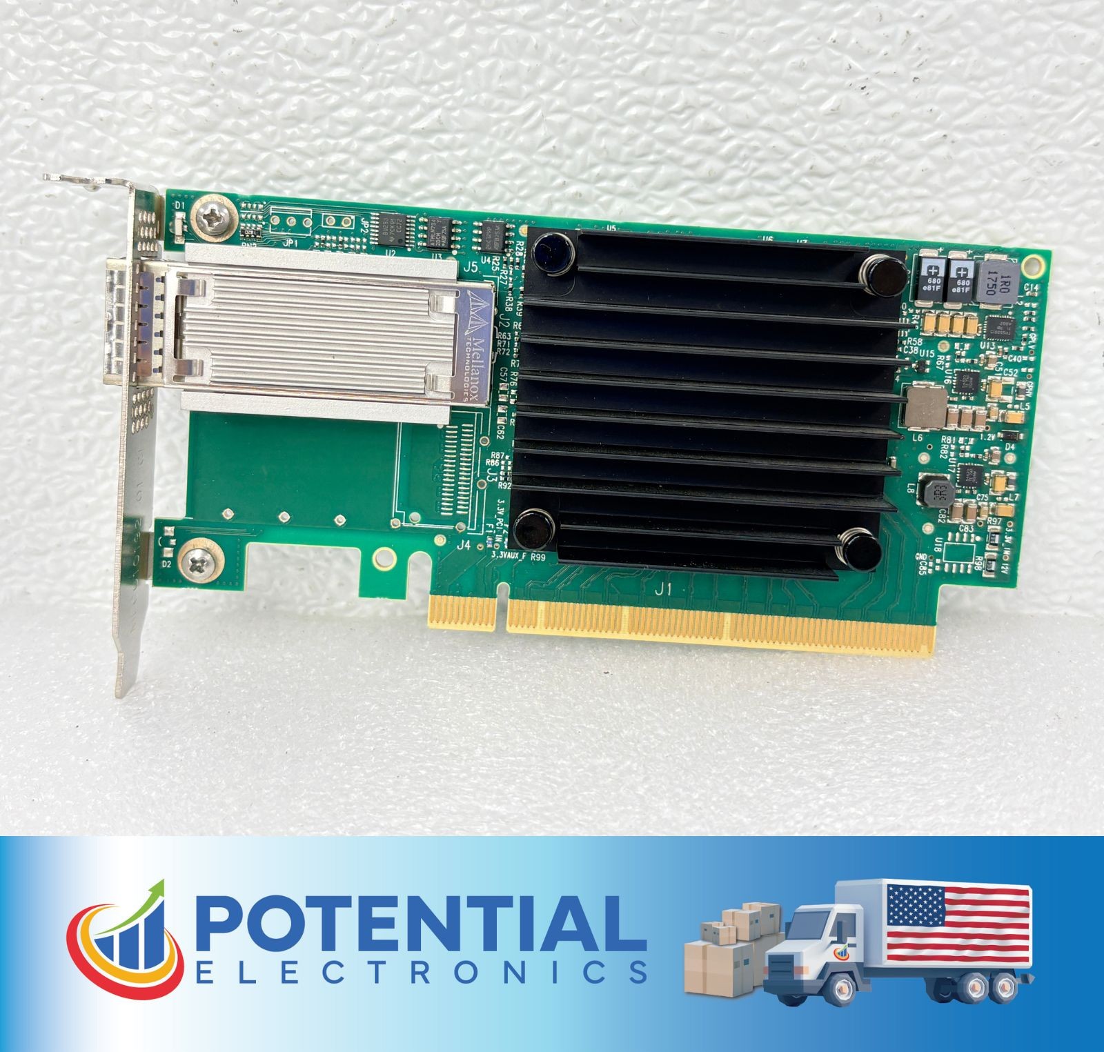 USED| Mellanox MCX455A-ECAT Single Port 100GbE Network Adapter Card Low Profile