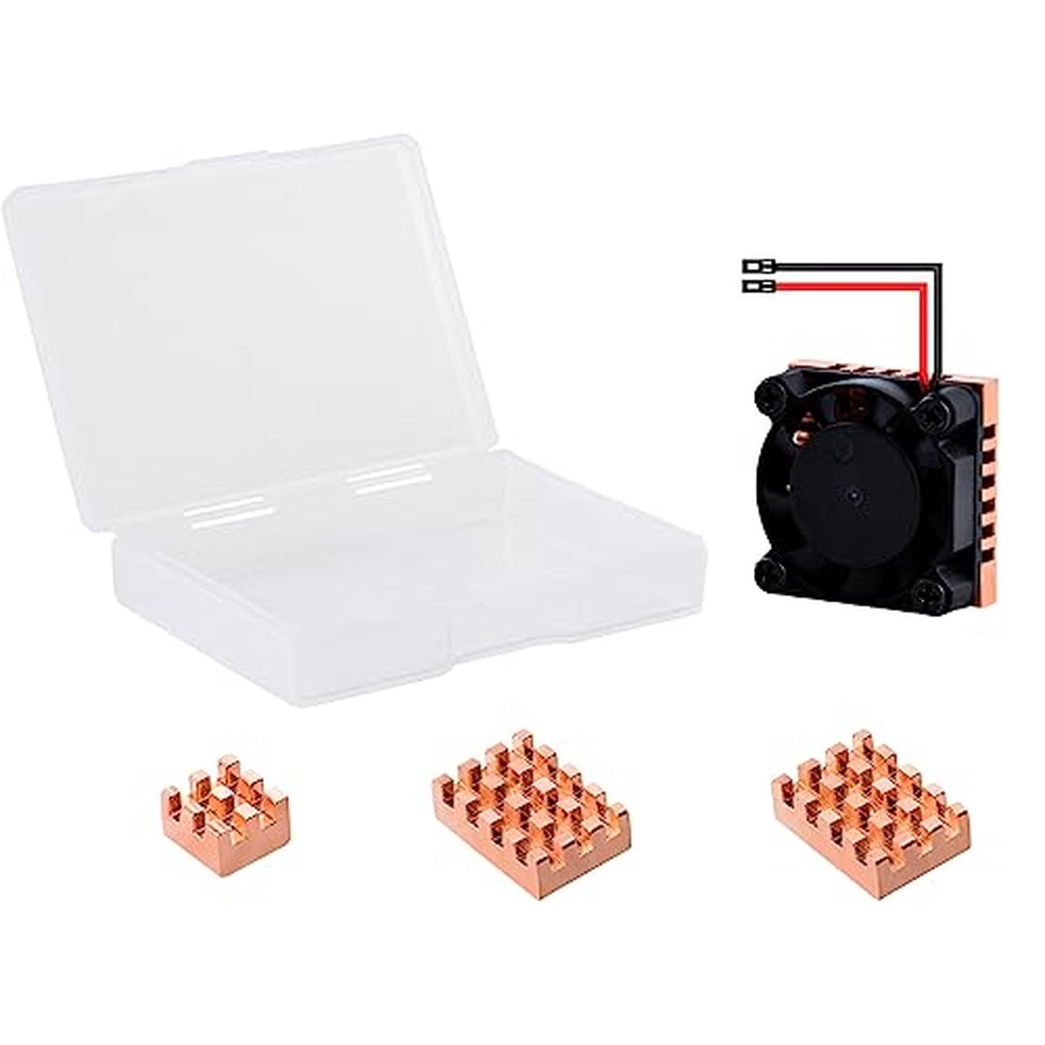 Cooling Fan Cooler Kit - Orange Pi 5 Plus Heatsink Pack,4PCS Pure Copper Heat...