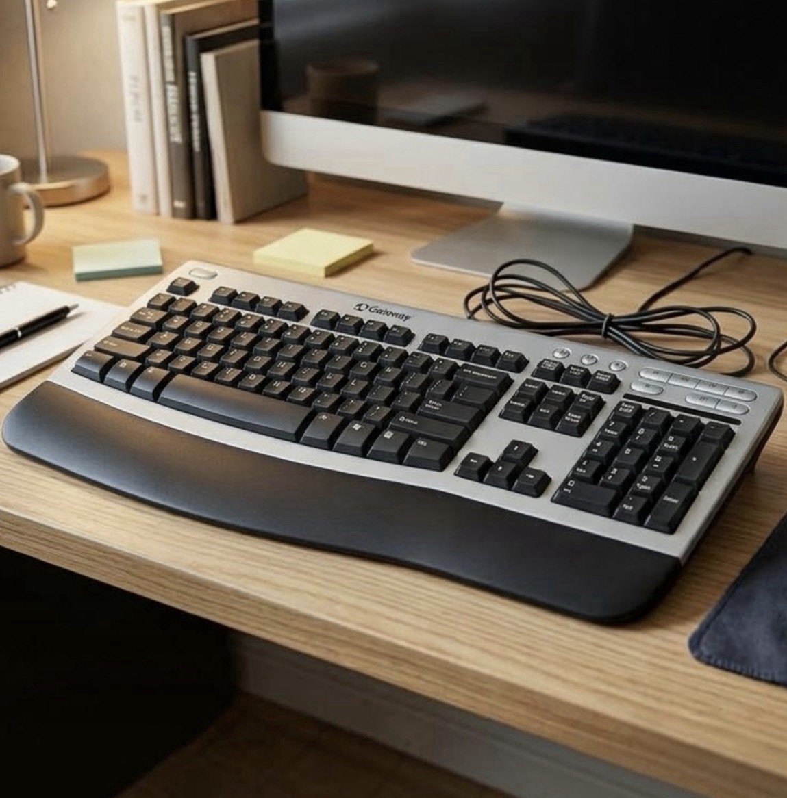 Vintage Gateway KB-0532 Wired PS/2 Multimedia Computer Keyboard Black Tested