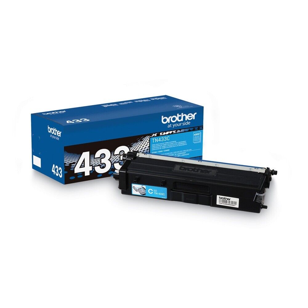 Brother TN433C 4,000 Page-Yield High-Yield Toner - Cyan New