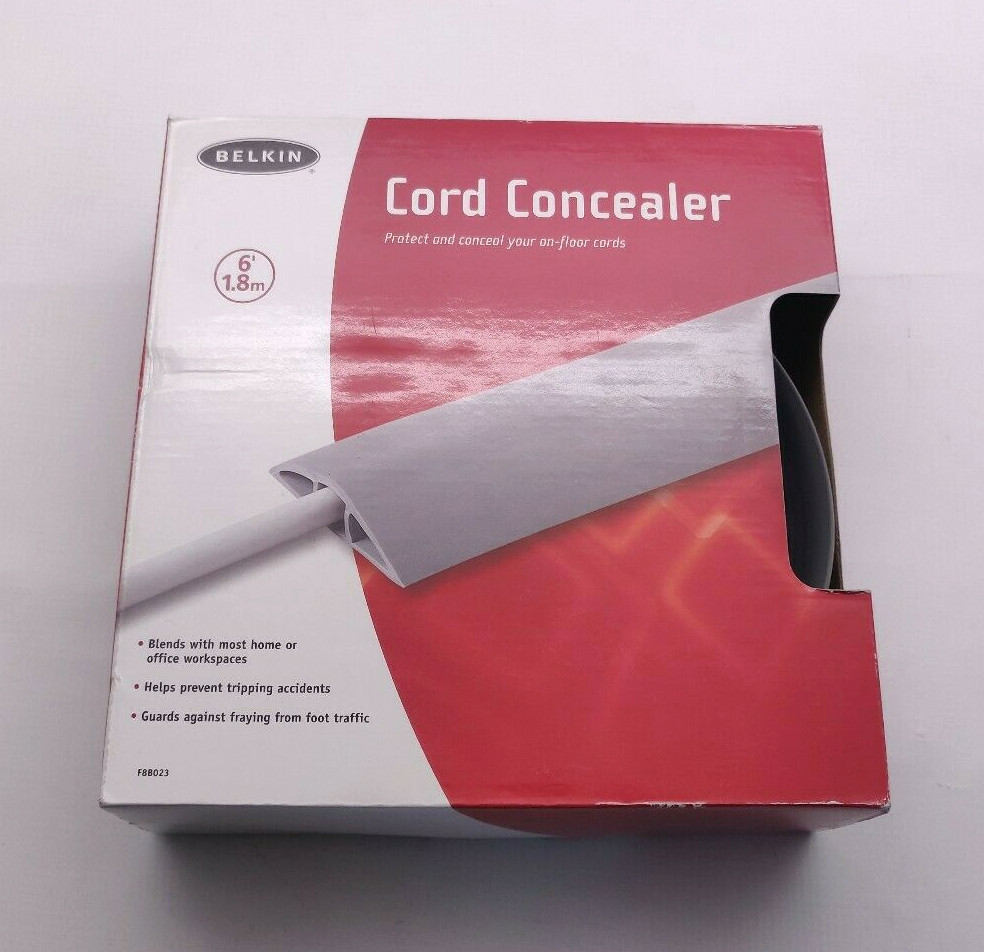 Belkin Cord Concealer - 6' (1.8m) -  Protects Up To 3/4" Wide Cables - White WFH