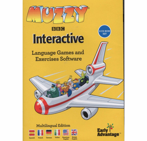 Muzzy BBC Interactive Language Games Multilingual Edition CD-Rom 8-Disc Software