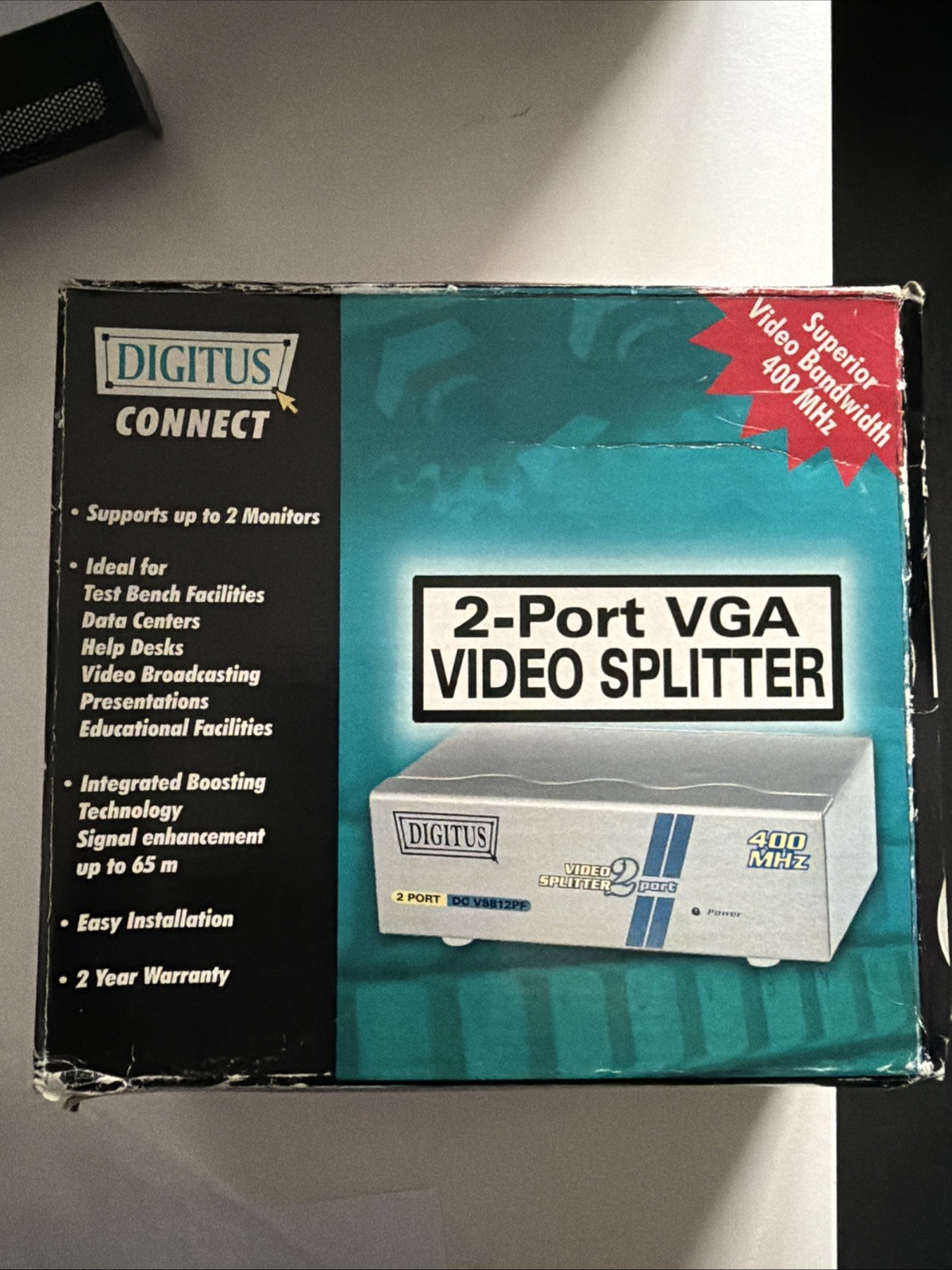 VGA Video Display Splitter 400MHz Digitus vs-812pf - 1in 2out
