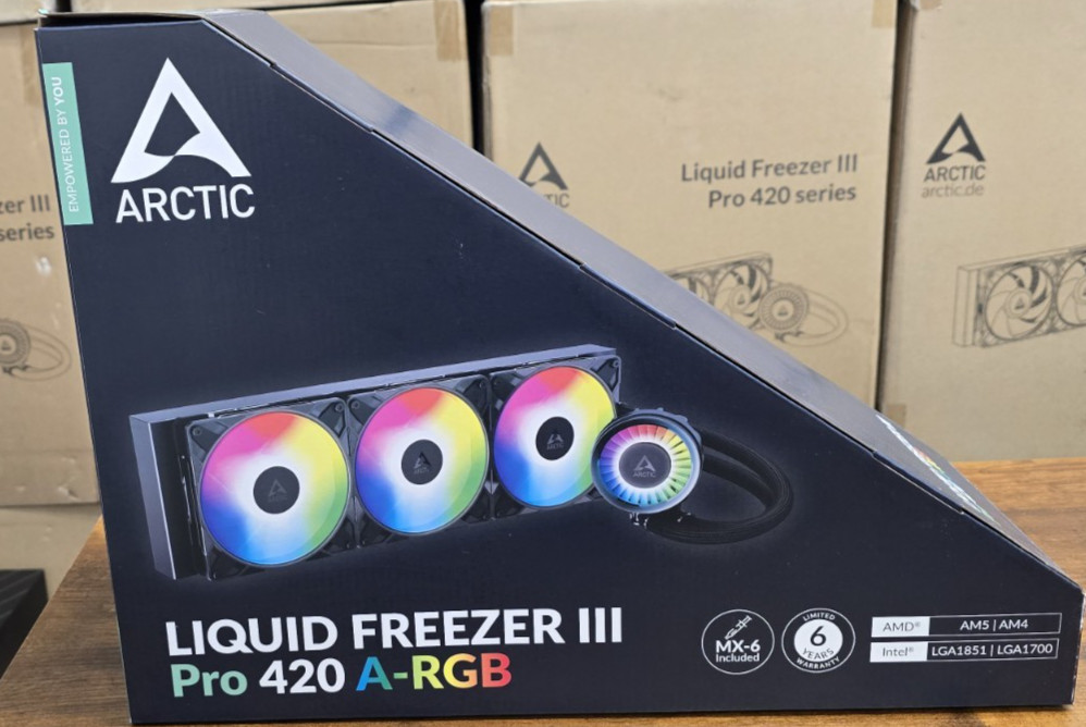 ARCTIC Liquid Freezer III Pro 420 A-RGB - PC Water Cooler AIO Cooling CPU WHITE