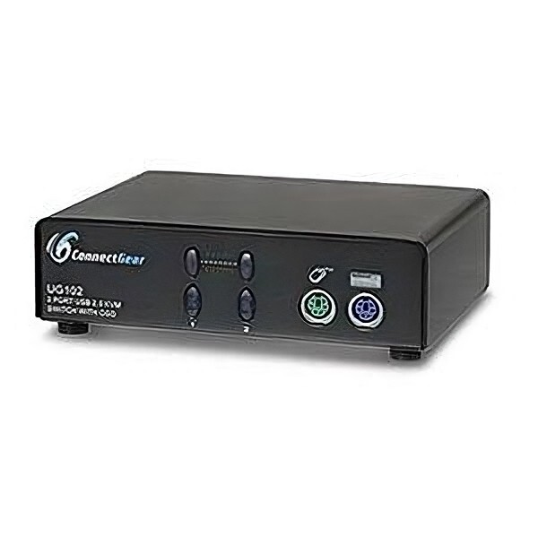 USB 2 Port VGA KVM Switch Adapter Box for PS/2 Keyboard Mouse Monitor Printer PC