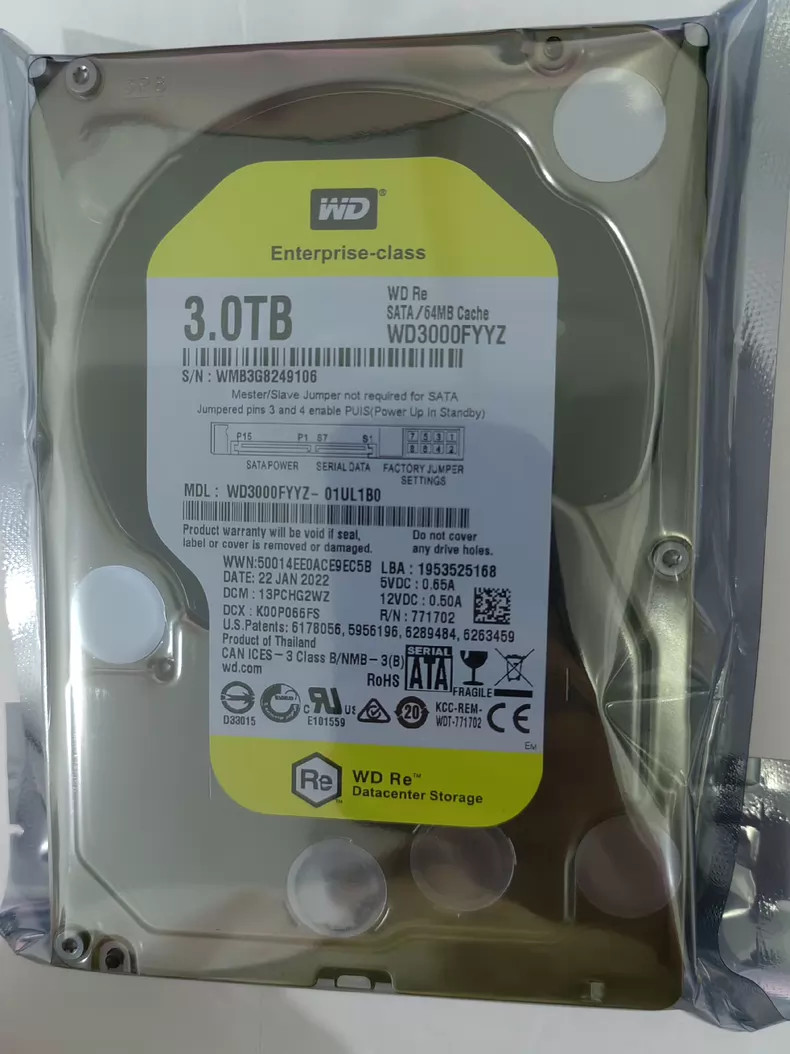 FOR Western Digital WD3000FYYZ 3.5" 3TB SATA 7.2K Hard Drive