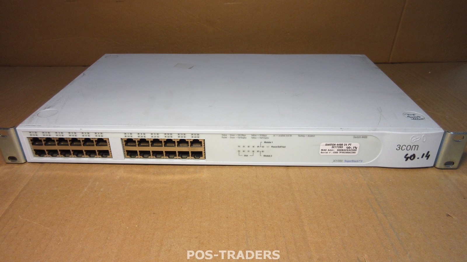 3Com 3C17203 4400 SuperStack 3 24-Port 10/100 RJ-45 Switch Network Network