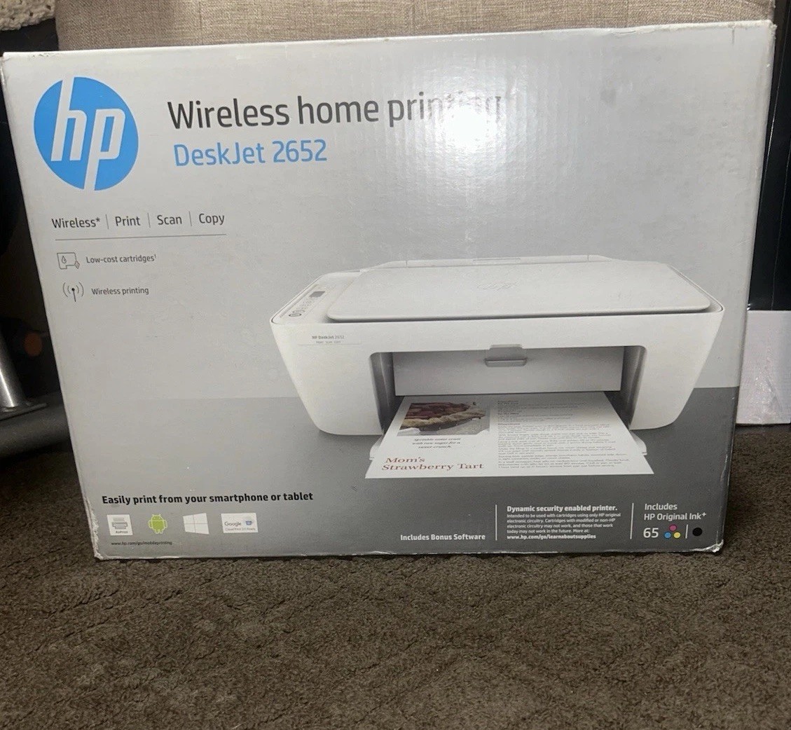 HP DeskJet 2652 Wireless Color Printer All-in-One Brand New Sealed Deadstock