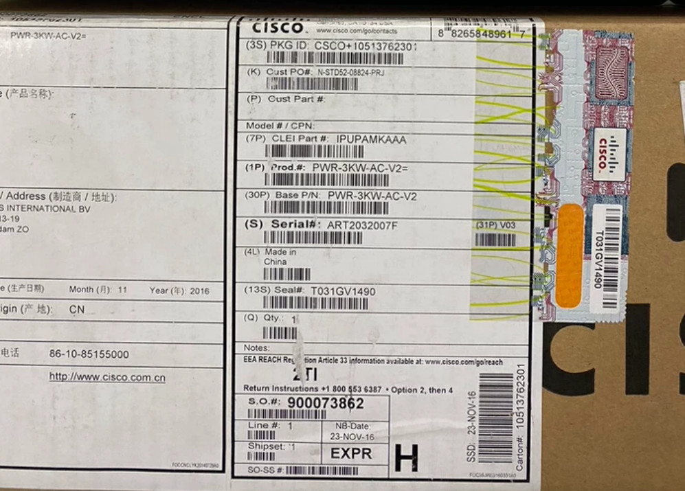 New Cisco PWR-3KW-AC-V2 3KW AC Power Module
