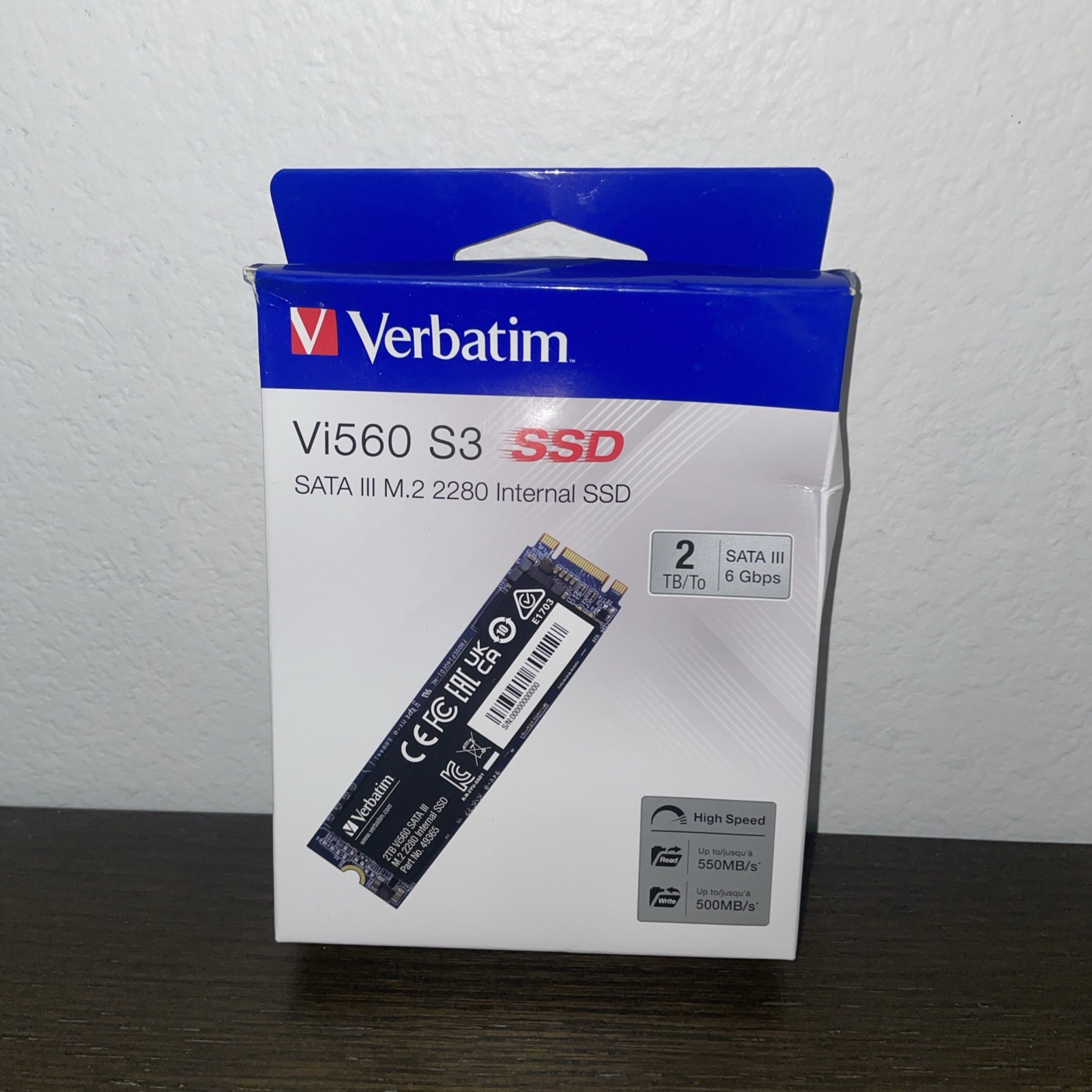 Verbatim Vi560 S3 SSD M.2 SATA 2TB 2280 NGFF 2000GB Solid State Drive PC