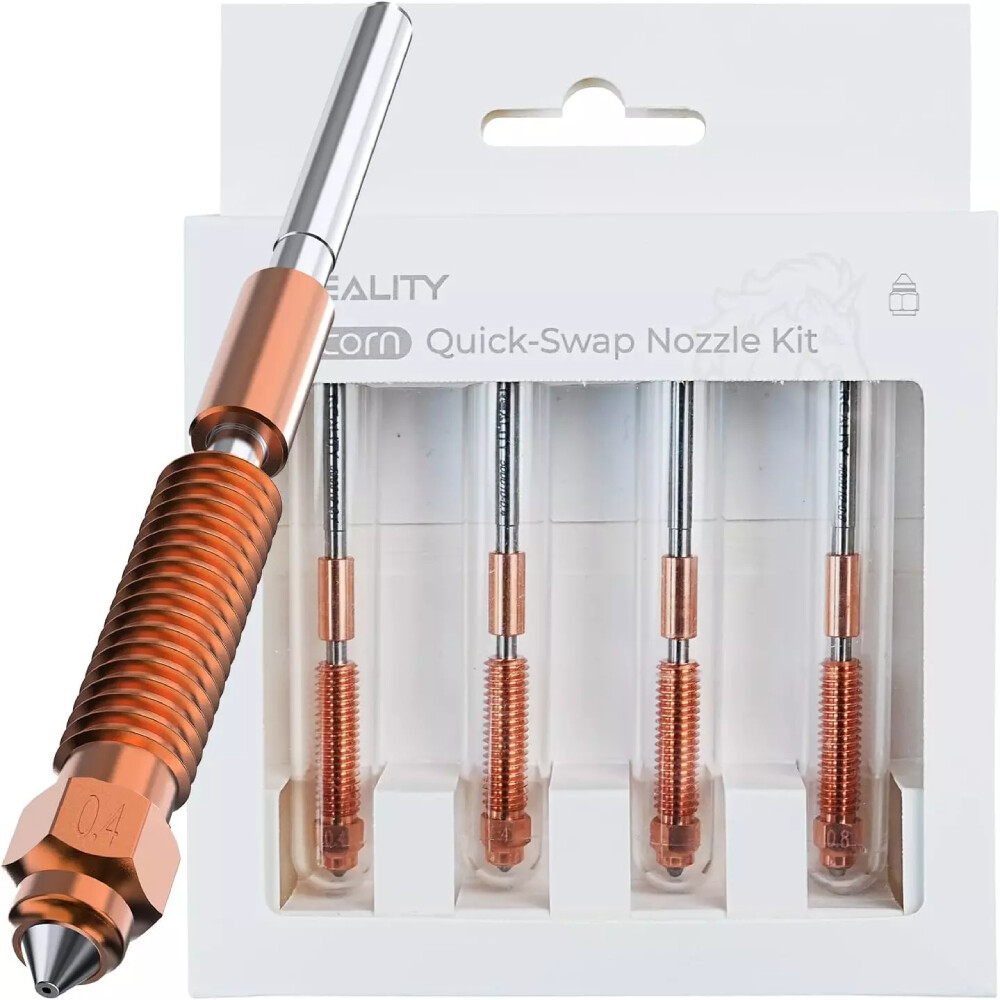 "Unicorn" Quick-Swap Nozzle,0.4mm Nozzles Copper Alloy for K1C/Ender-3 V3/Plus