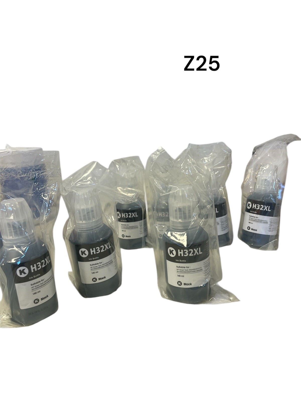 Refill Ink H32XL 7 Lot   New Bottle & A 1/2 Bottle See Description & Images
