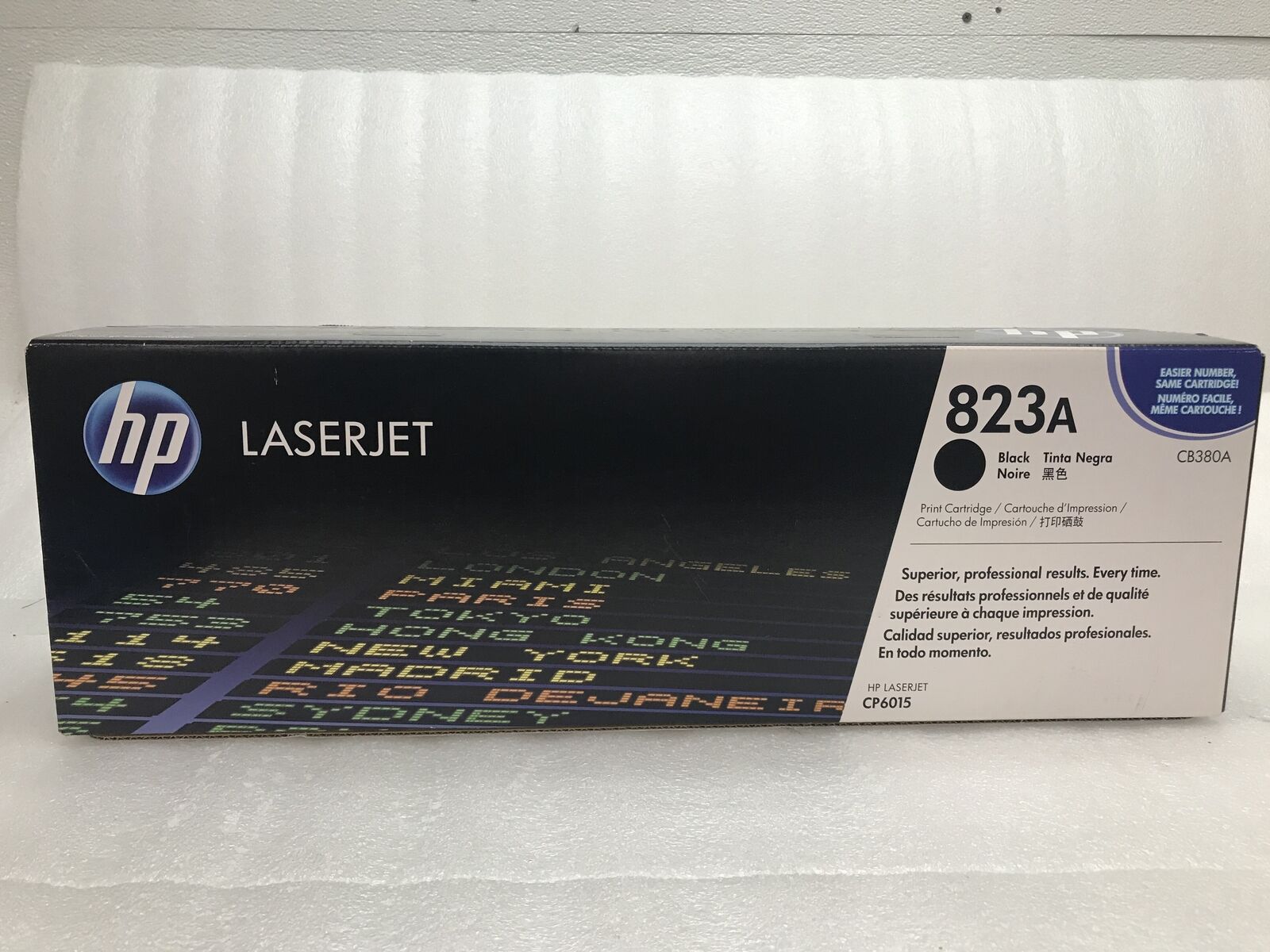 Genuine OEM HP CB380A 823A Black Toner Cartridge for HP LaserJet CP6015
