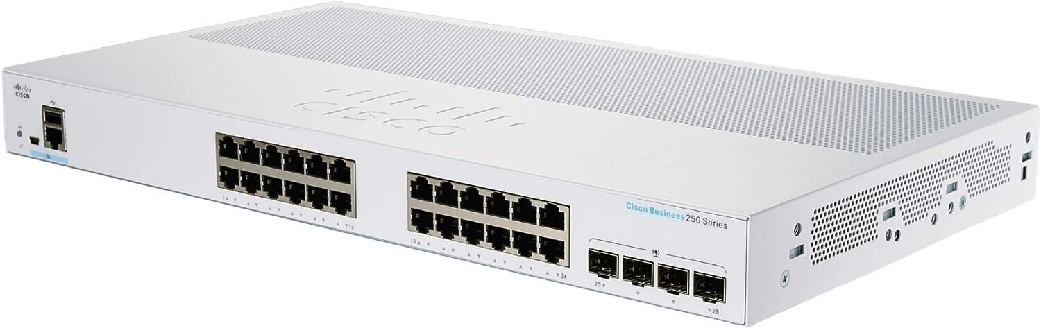Cisco Business CBS250-24T-4G Smart Switch | 24 Port GE | 4x1G SFP | New