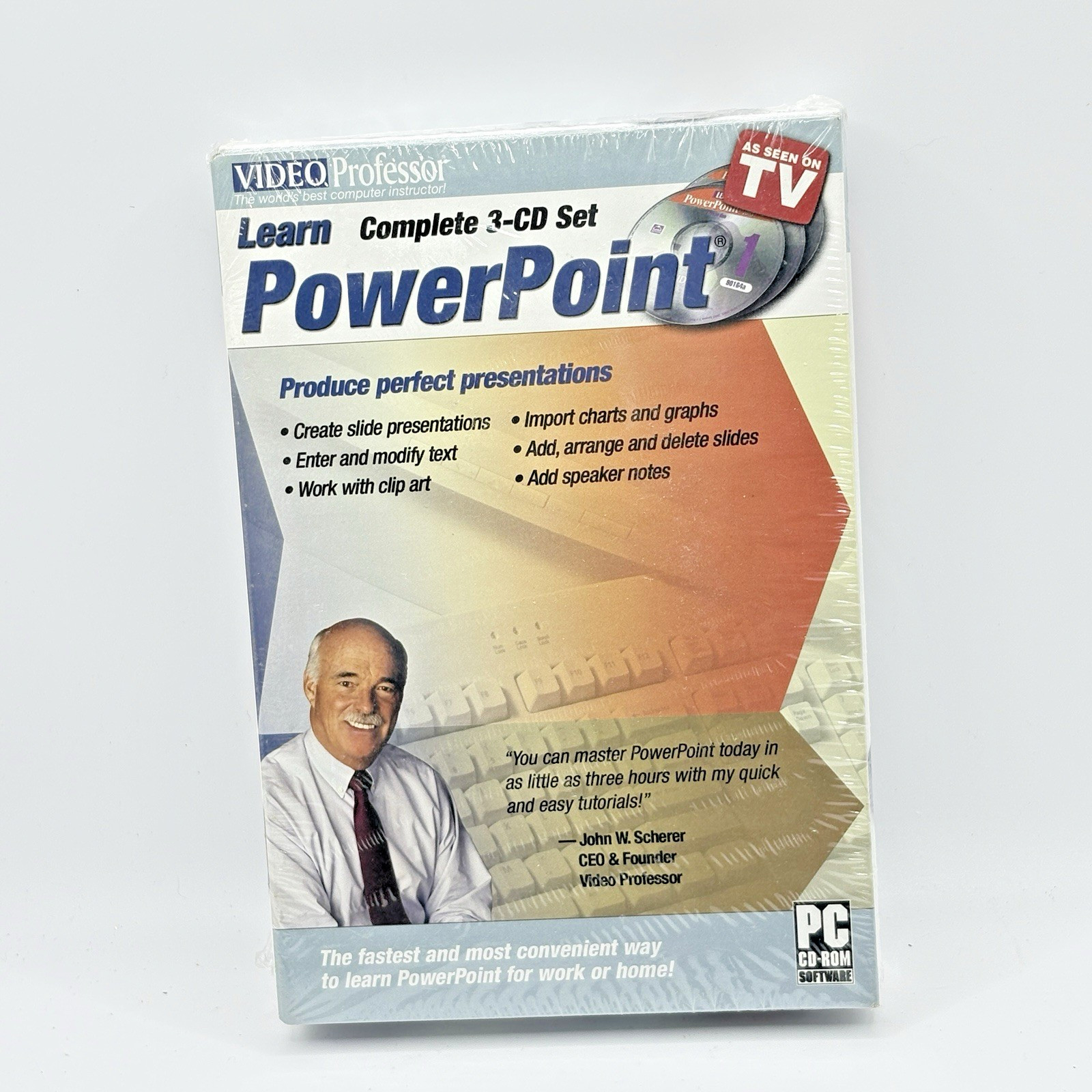 Video Professor Learn Powerpoint PC Software Complete 3 CD Set