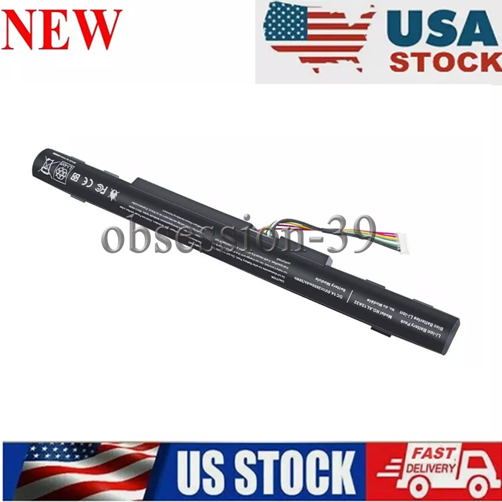 Replacemnet Laptop Battery AL15A32 for Acer E5-473 E5-473G E5-573 E5-573G Series