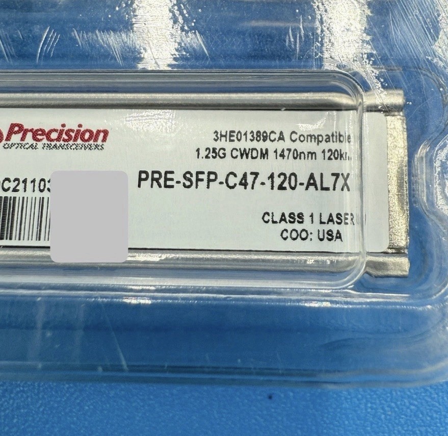 Precision Optical Technologies PRE-SFP-C47-120-AL7X 1.25G CWDM 1470nm 120km Sfp