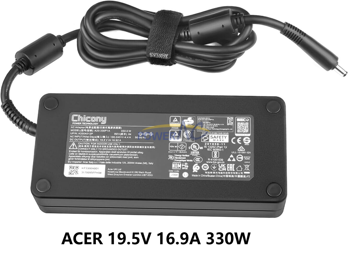 Original 330W Power Adapter fr Acer Predator Helios 18 PH18-71-99ER PH18-71-99FQ