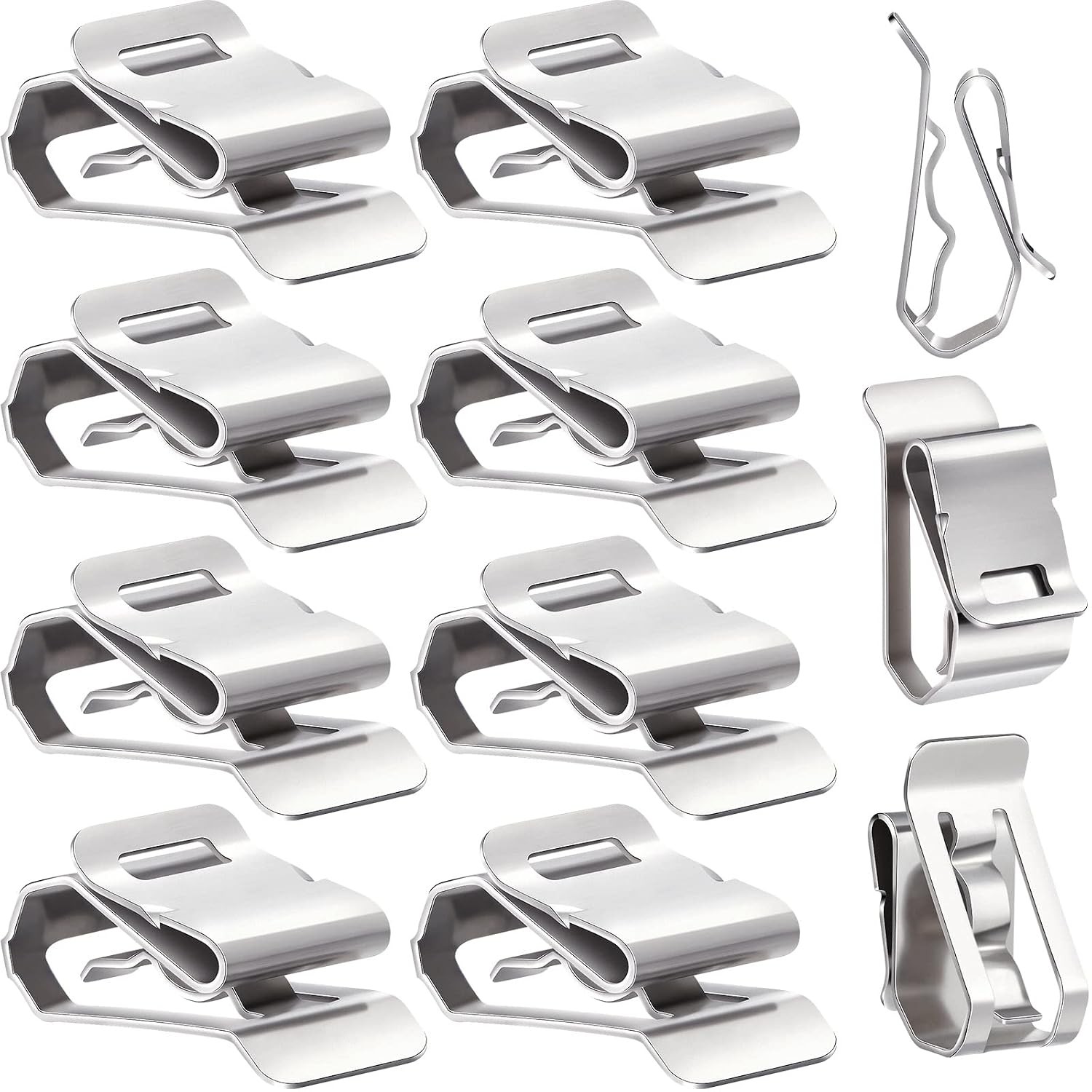 50 Pcs 0.2 Inch to 0.3 Inch Stainless Steel Wire Clips for Solar Panel Wiring