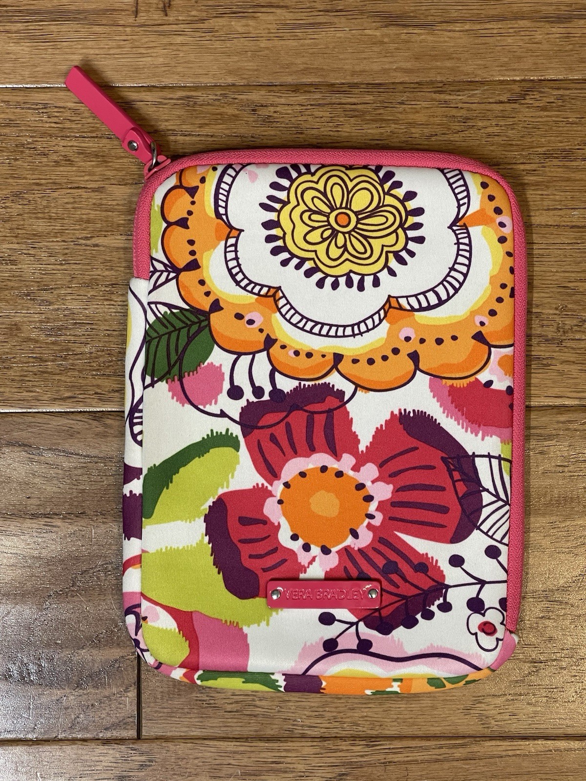 VERA BRADLEY Tablet E-Reader Sleeve Case Zip Around Clementine