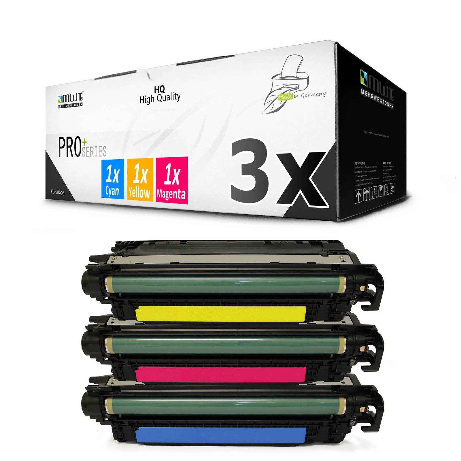 3x MWT PRO Compatible HP LaserJet Enterprise Toner Cartridge XL Color