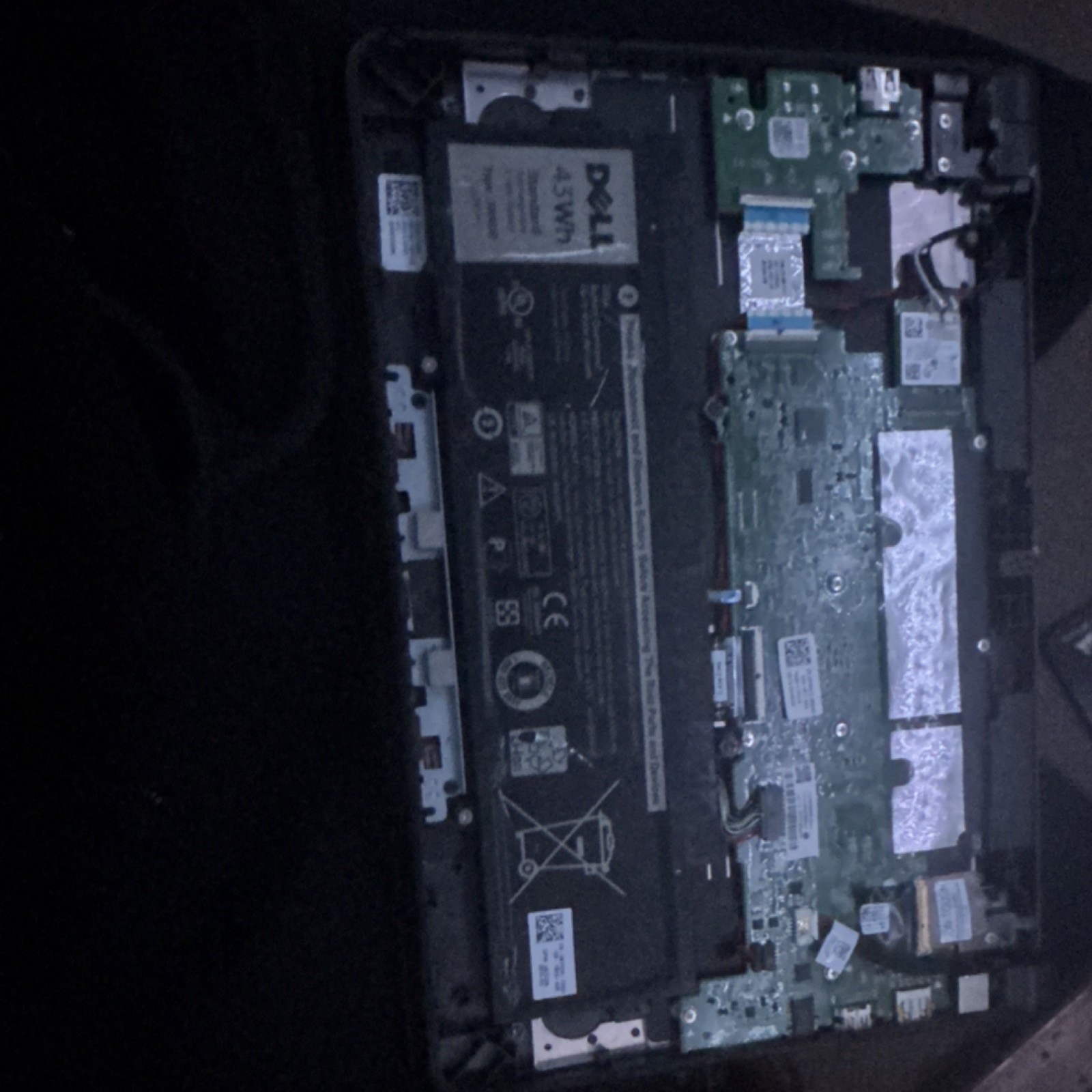 Dell Laptop Motherboard and Battery Replacement Part Green Black