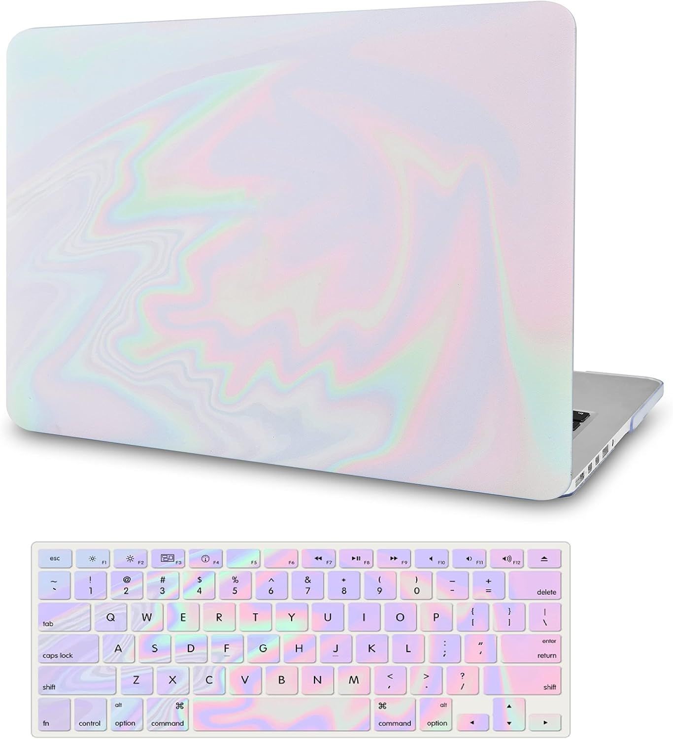 Slim Hard Shell Case for MacBook Air 13 inch M1 Chip 2022-2018 Release, Pink Fan