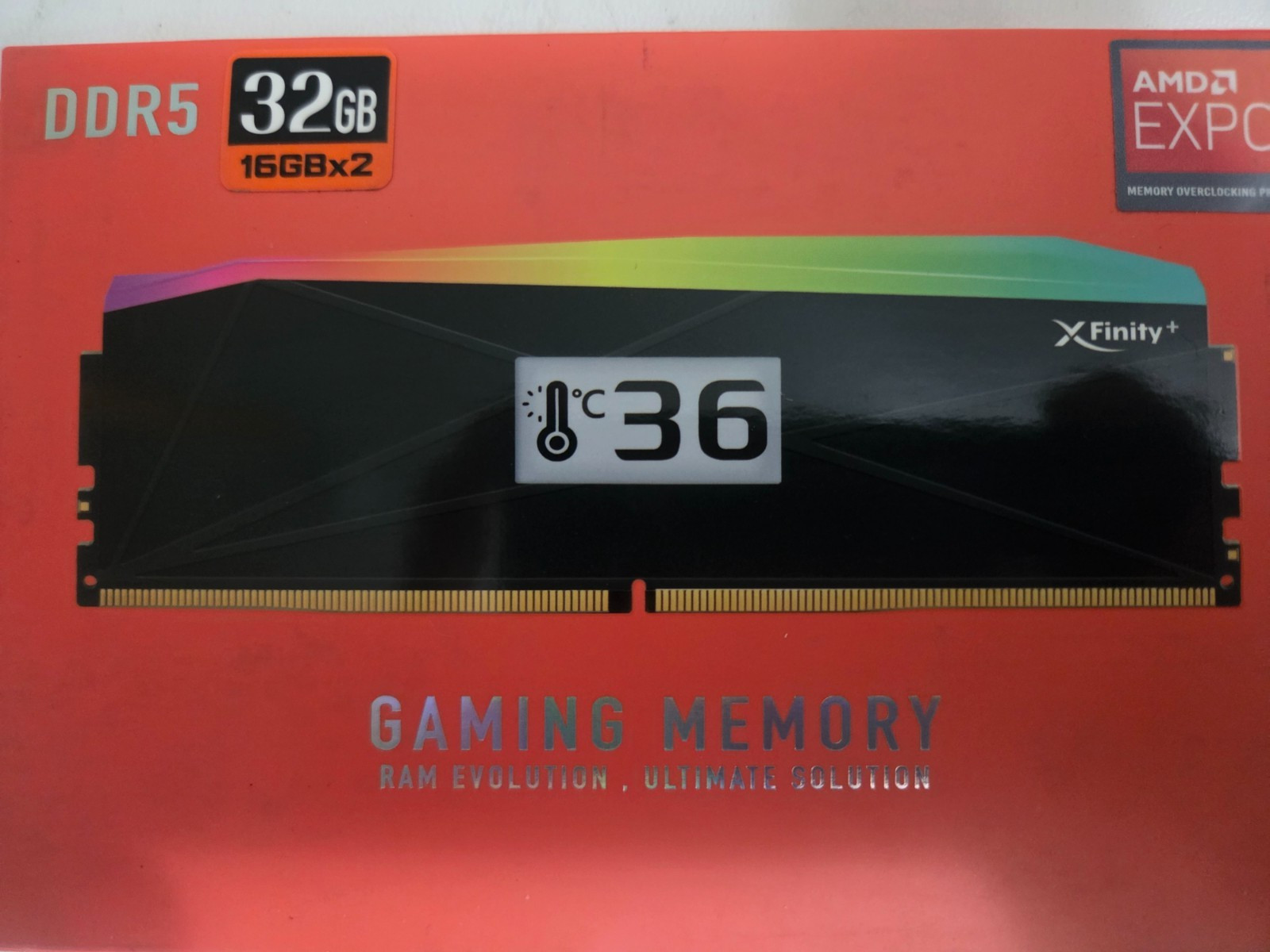 V-Color Technology OTMXFAL1680840KWK 32GB DDR5 8000MHz RGB Black DDR5 RAM SEALED