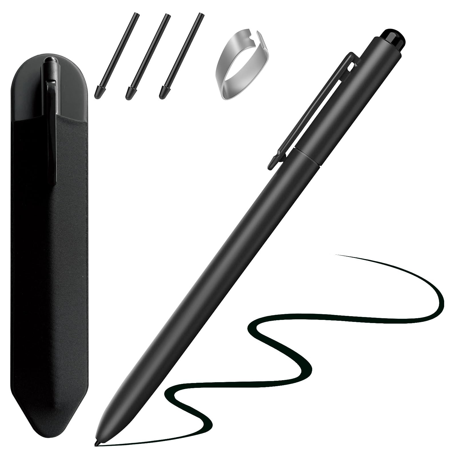 EMR Stylus Pen with Eraser 4096 Pressure Levels Tilt Palm Rejection 3 Tips
